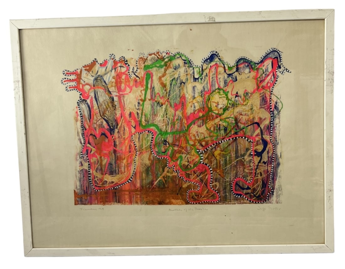 SUZI FERRER ABSTRACT SERIGRAPH POP ART SIGNED IN PENCIL VINTAGE (1 of 10)