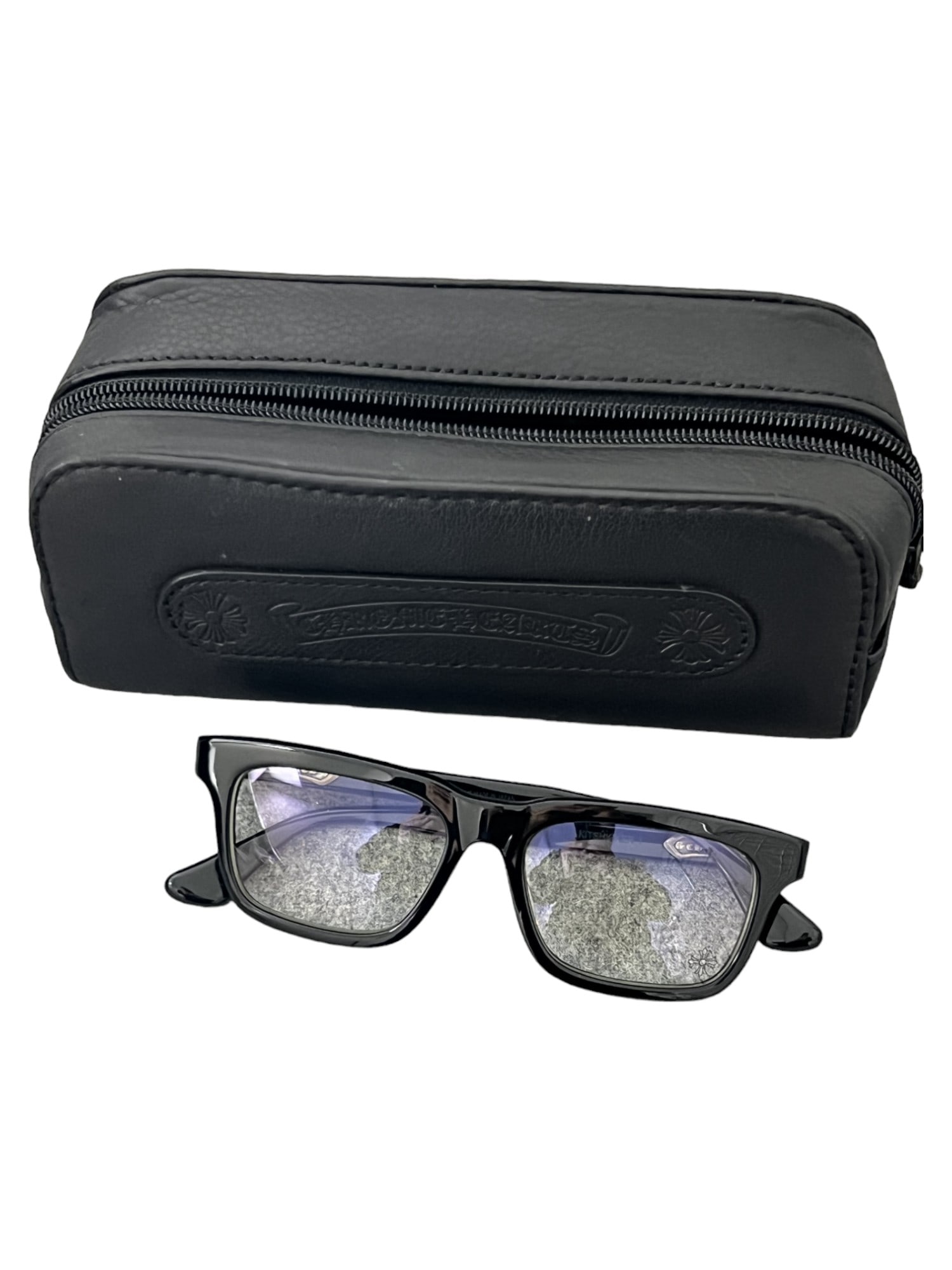 CHROME HEARTS BANGADANG 2 AF OPTICAL GLASSES STERLING SILVER WITH LEATHER CASE (1 of 7)