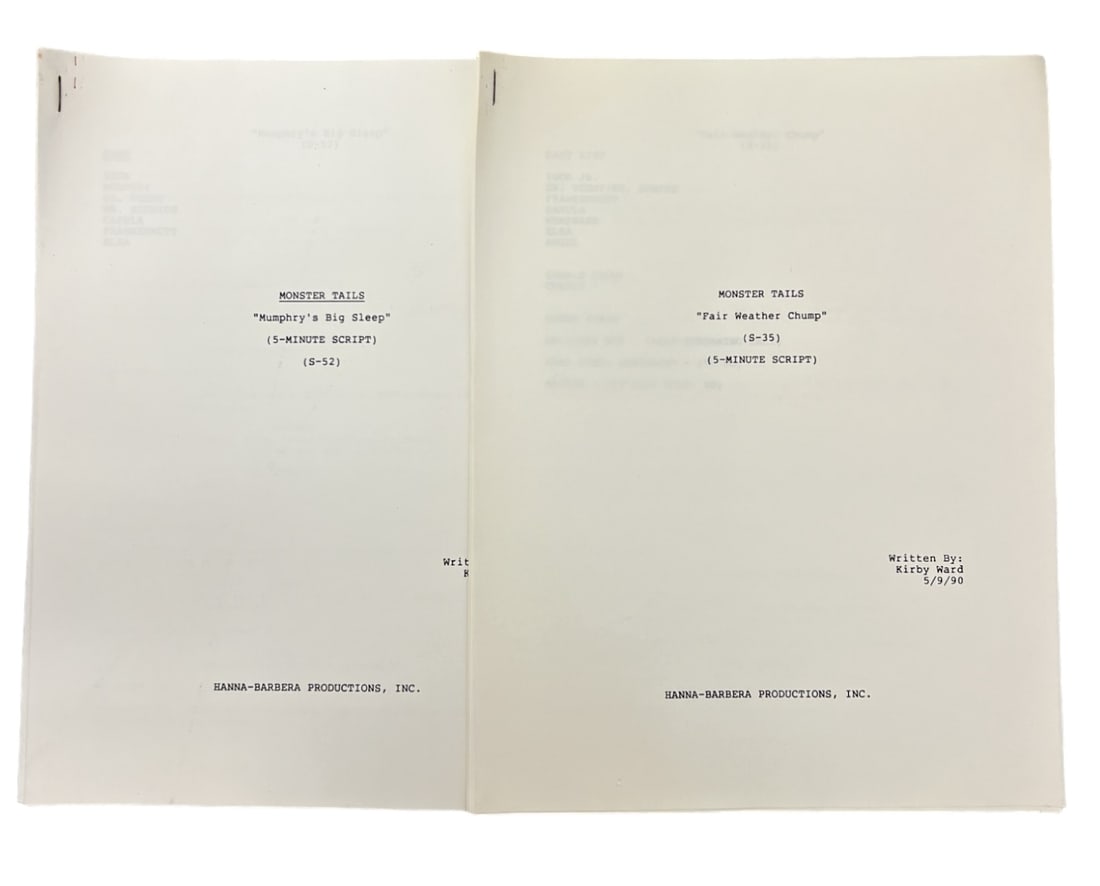 MONSTER TAILS VINTAGE ANIMATION CARTOON TV 1990 SCRIPT HANNA BARBERA (1 of 6)