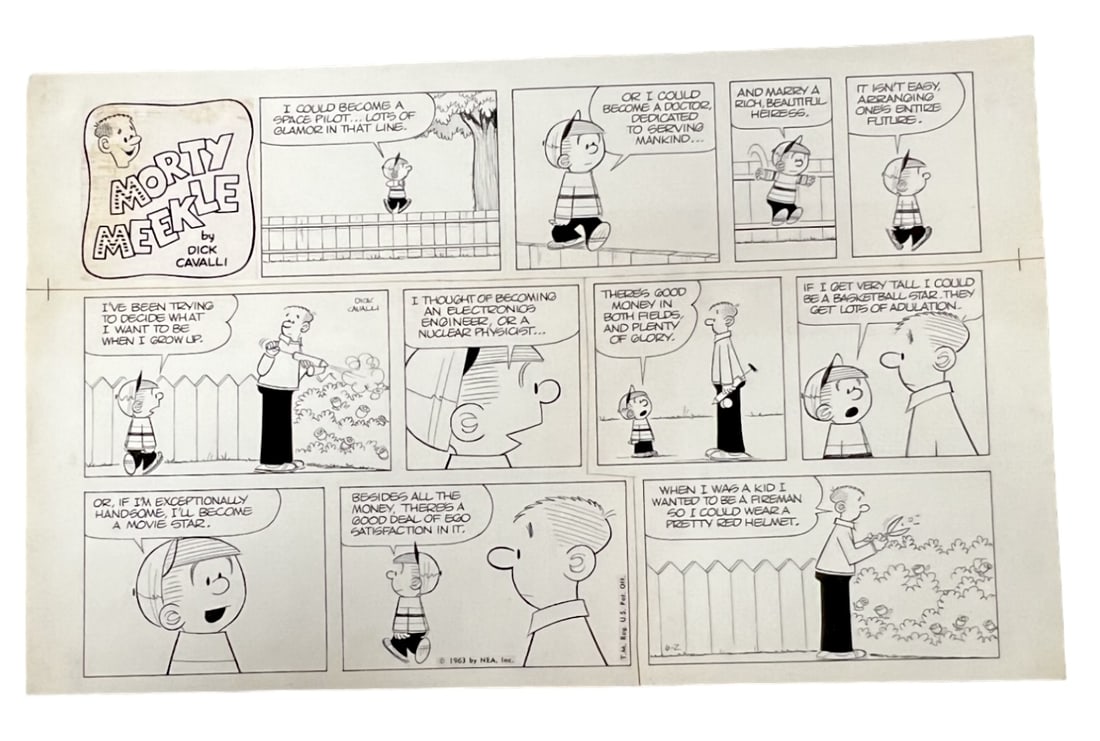 Morty Meekle By Dick Cavalli Original Comic Art Storyboard Hand Drawn ...
