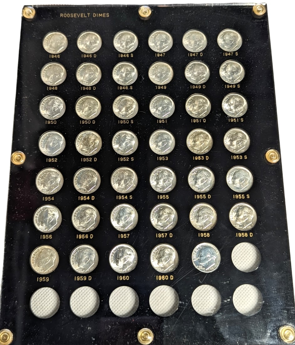 1946-1961 Uncirculated & Proof Roosevelt Silver Dime coin collection (1 of 3)