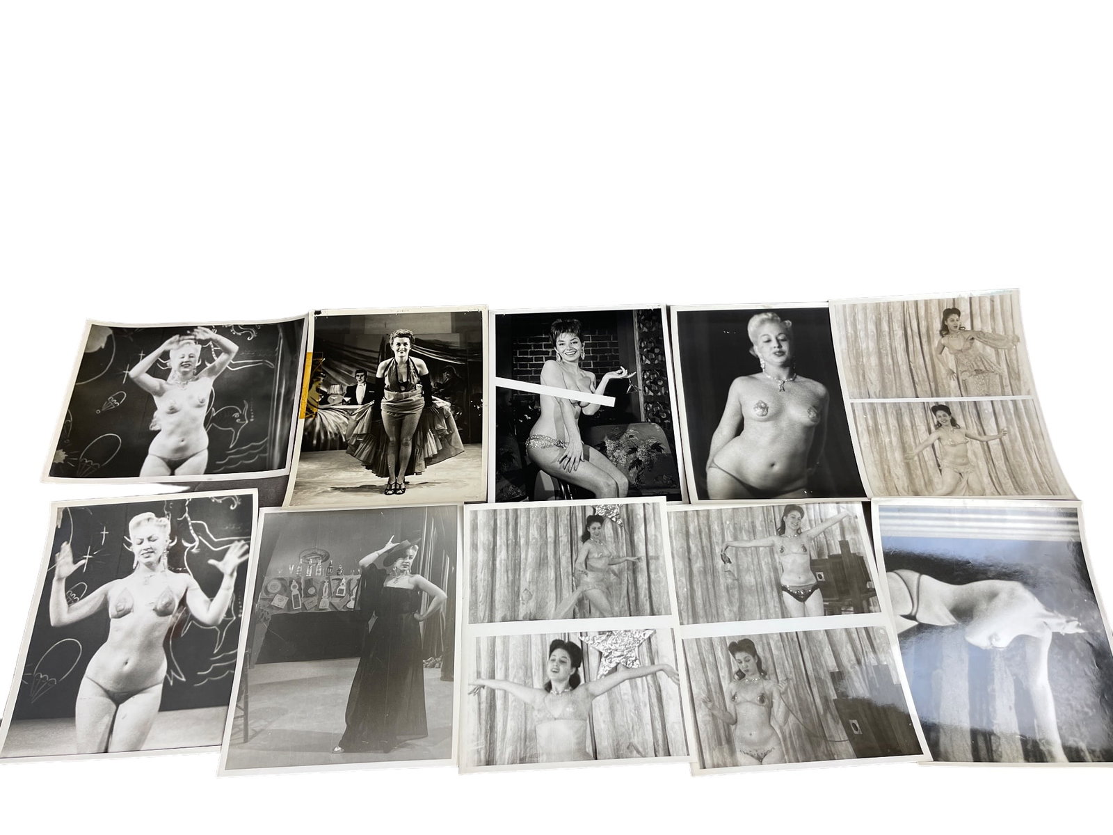 Vintage 1950's Original Burlesque Nude Pin up Model Risque Photo 8x10 Black & White Photographs: Vintage 1950's Original Burlesque Nude Pin up Model Risque Photo 8x10 Black & White Photographs Lot of 10