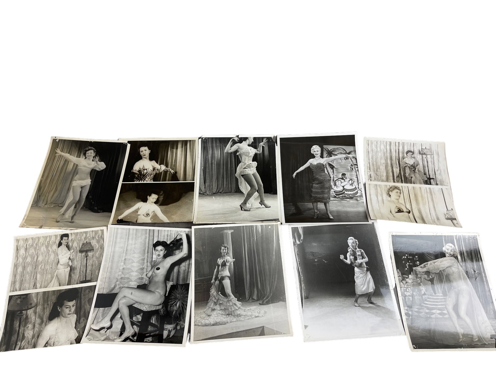 Vintage 1950's Original Burlesque Nude Pin up Model Risque Photo 8x10 Black & White Photographs: Vintage 1950's Original Burlesque Nude Pin up Model Risque Photo 8x10 Black & White Photographs Lot of 10
