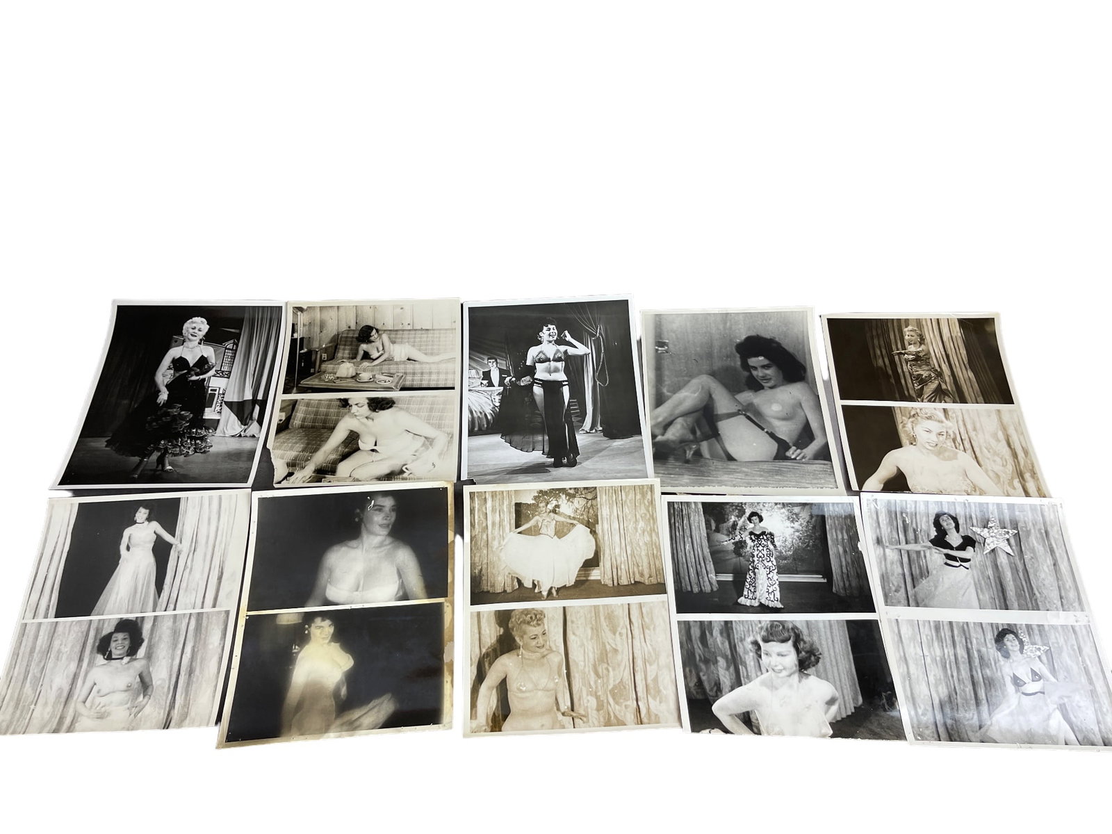 Vintage 1950's Original Burlesque Nude Pin up Model Risque Photo 8x10 Black & White Photographs: Vintage 1950's Original Burlesque Nude Pin up Model Risque Photo 8x10 Black & White Photographs Lot of 10