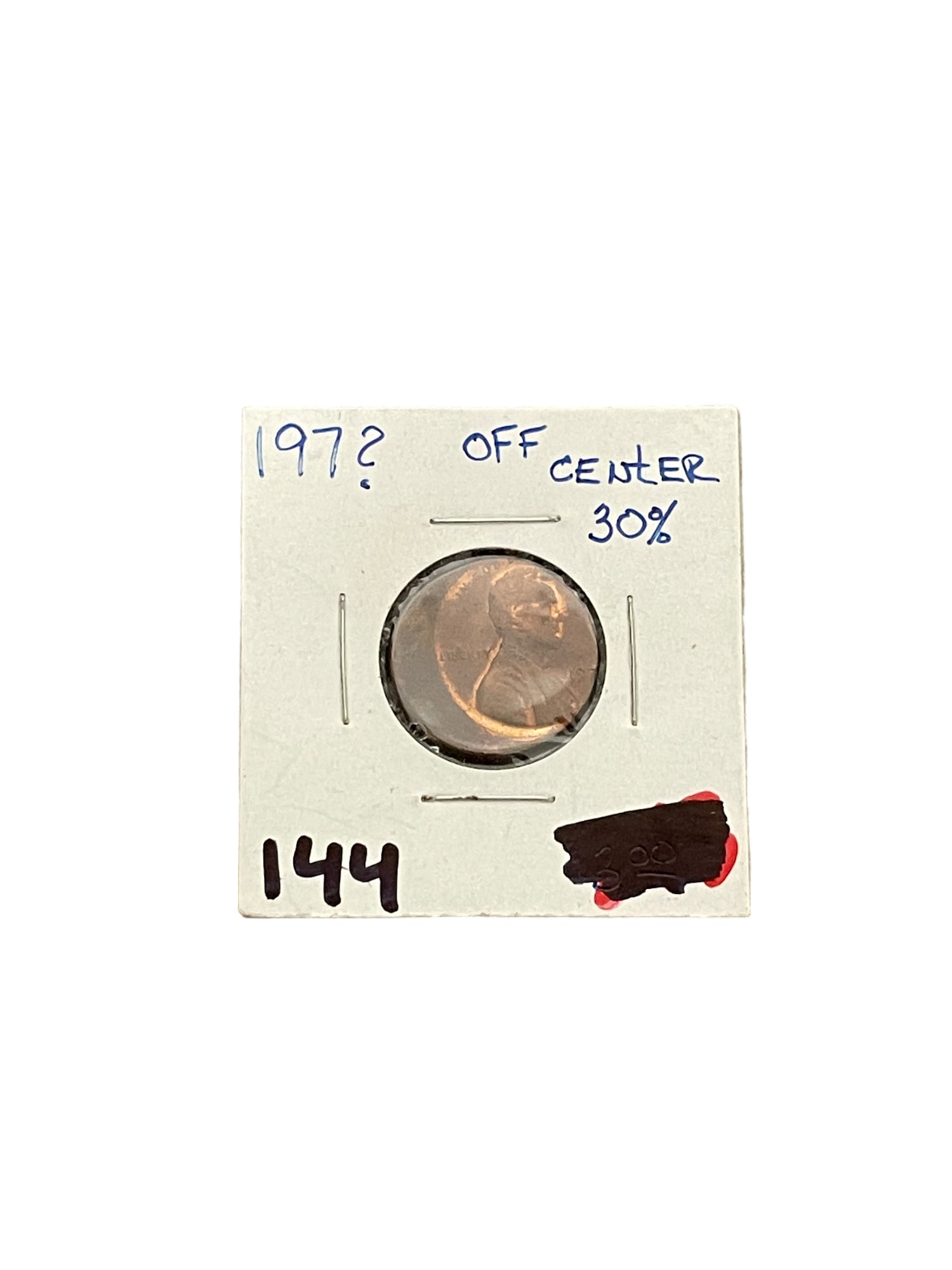 Vintage 1970's Error Off Center Licoln Cent Coin (1 of 7)