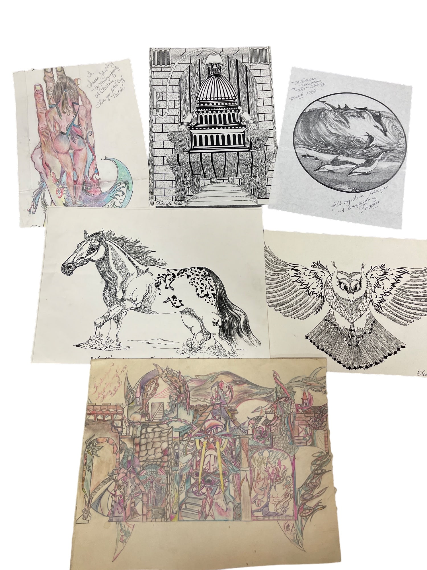Prison Inmate Art Drawing Lot Erotic Death Row: Prison Inmate Art Drawing Lot Erotic Death Row Artist Name Charles Whitt 2 of the Photos are Prints