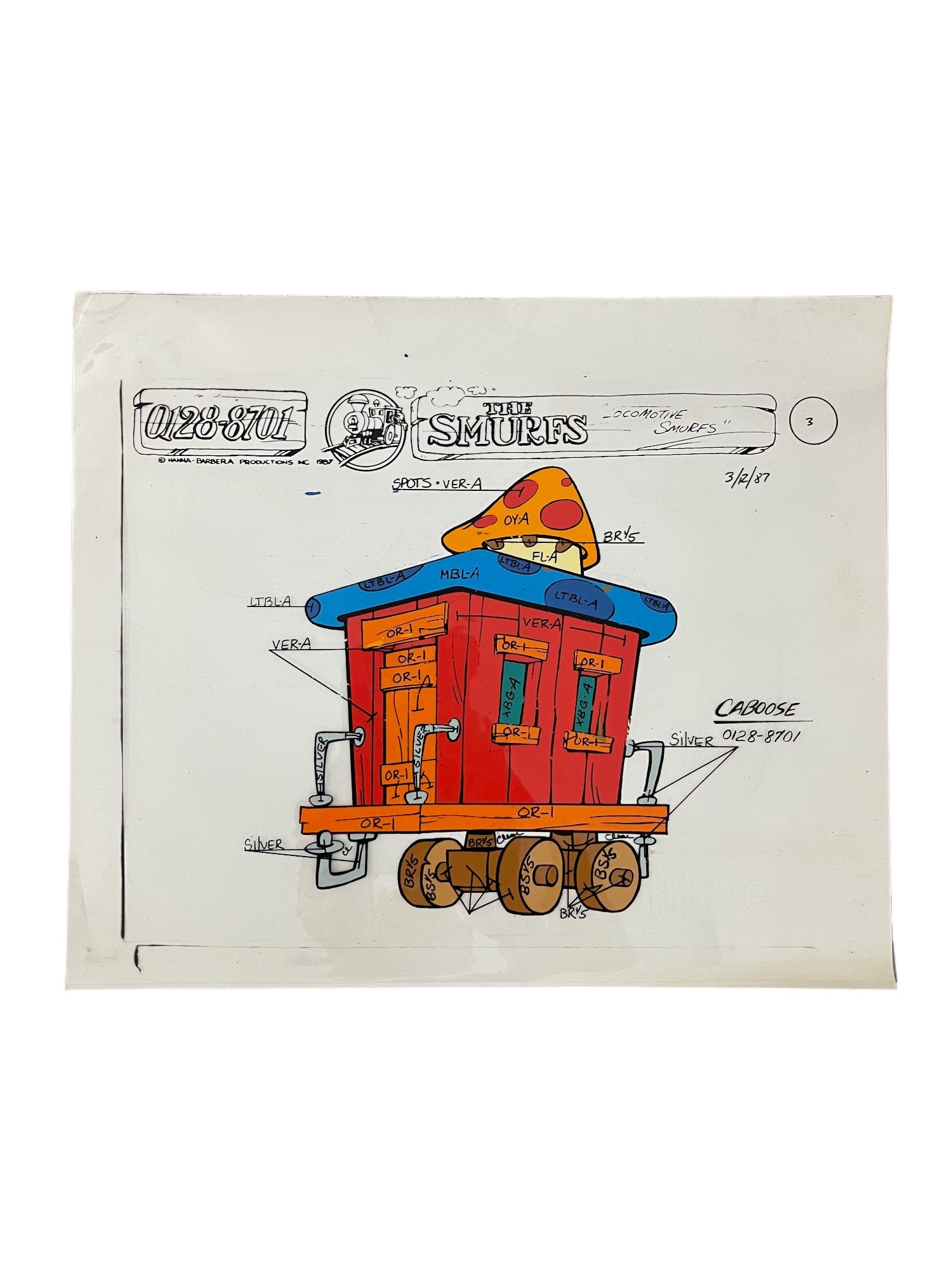 The Smurfs Original Animation Production Cel Cartoon Hanna-Barbera Vintage Rare: The Smurfs Original Animation Production Cel Cartoon Hanna-Barbera Vintage Rare