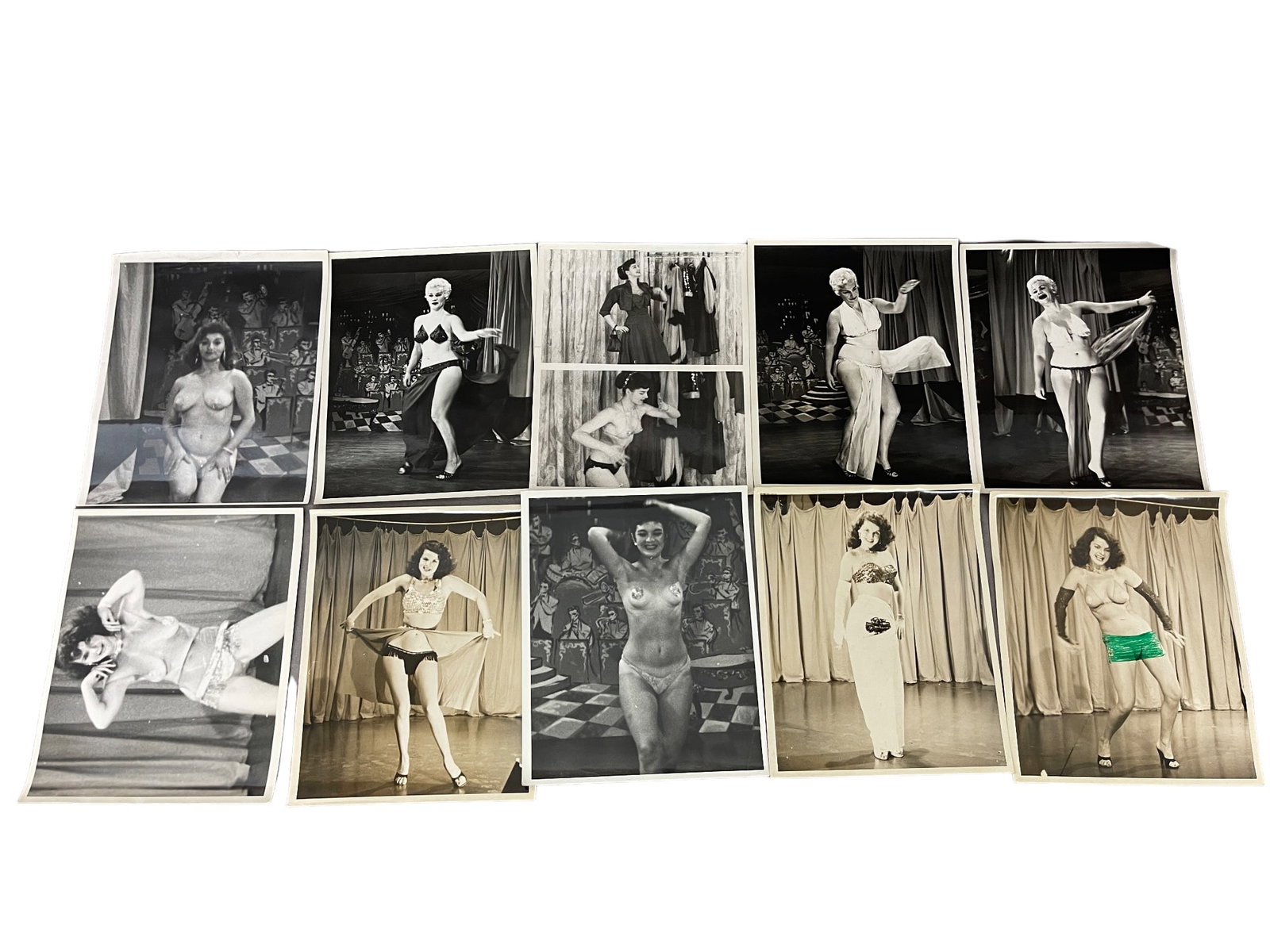 Vintage 1950's Original Burlesque Nude Pin up Model Risque Photo 8x10 Black & White Photographs: Vintage 1950's Original Burlesque Nude Pin up Model Risque Photo 8x10 Black & White Photographs Lot of 10