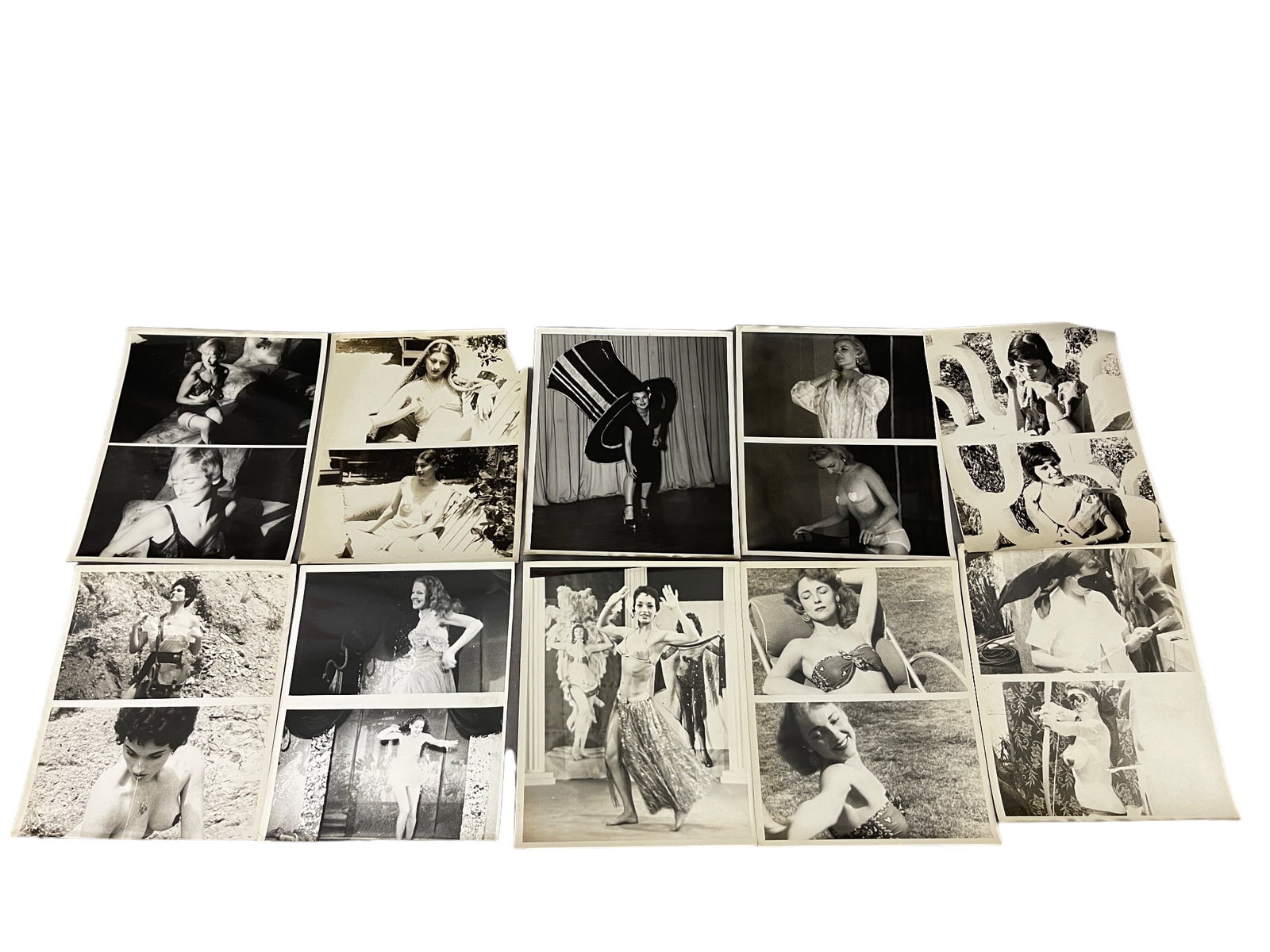 Vintage 1950's Original Burlesque Nude Pin up Model Risque Photo 8x10 Black & White Photographs: Vintage 1950's Original Burlesque Nude Pin up Model Risque Photo 8x10 Black & White Photographs Lot of 12