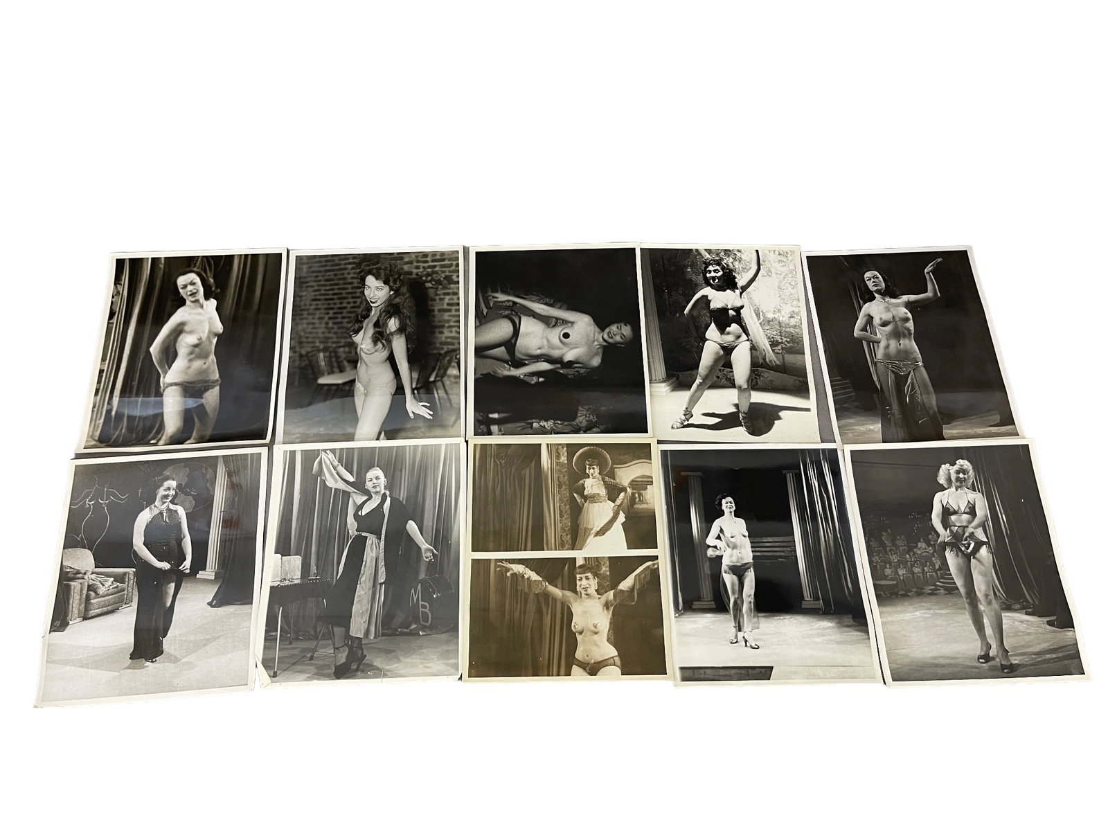Vintage 1950's Original Burlesque Nude Pin up Model Risque Photo 8x10 Black & White Photographs: Vintage 1950's Original Burlesque Nude Pin up Model Risque Photo 8x10 Black & White Photographs Lot of 16