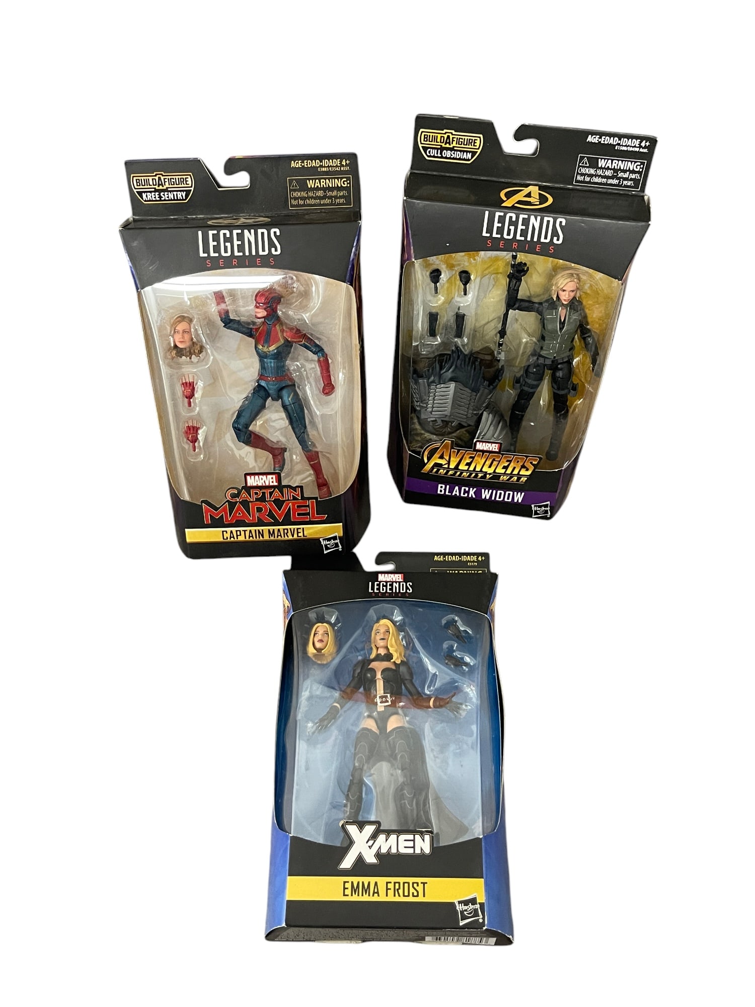 Marvel Legends Series Emma Frost Captain Marvel Black Widow Sealed Action Figure Lot (1 of 6)