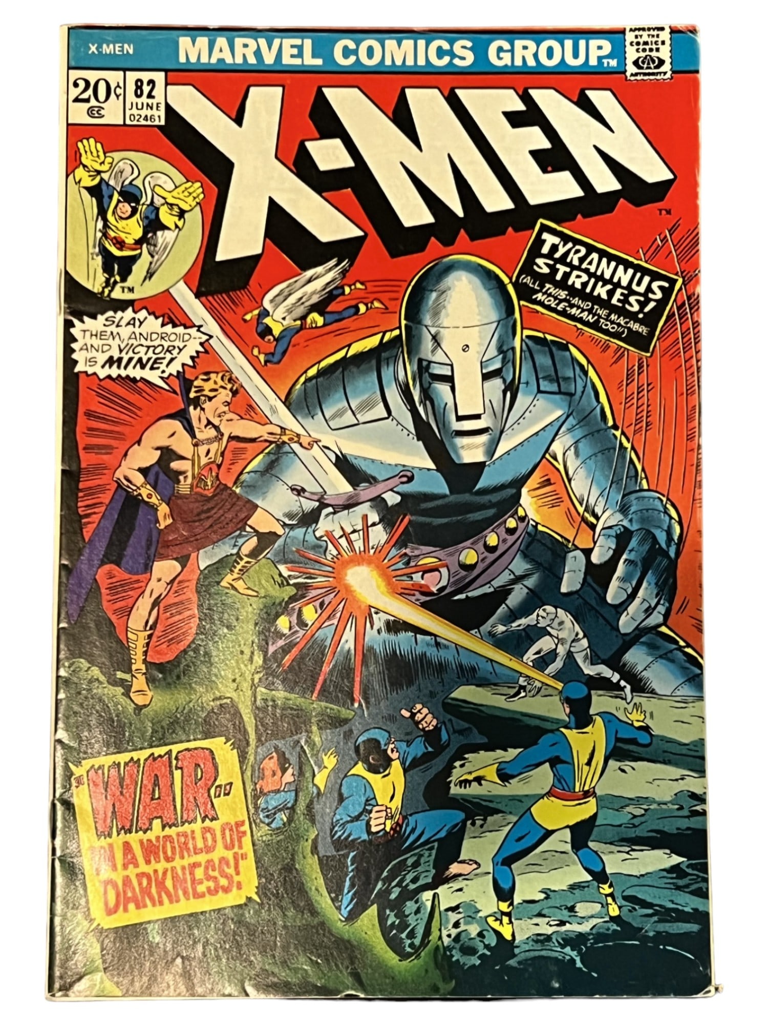 Marvel X-Men #82 Tyrannus Appearance 1973 Marvel Comic Book (1 of 4)