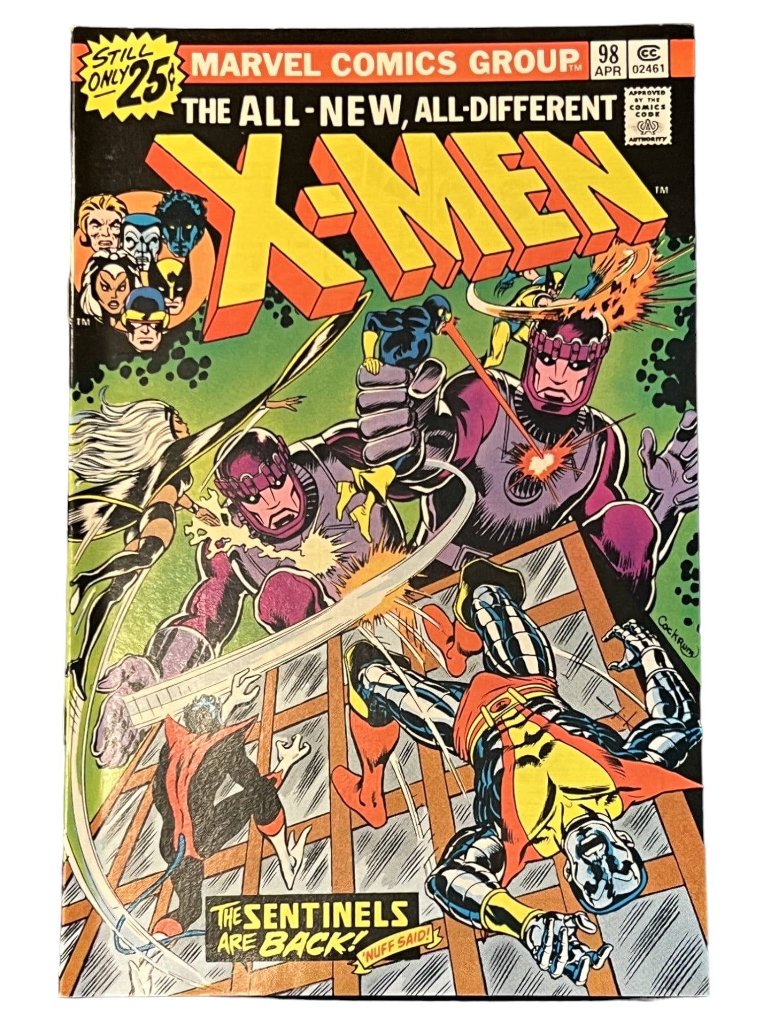 X-Men #98 Marvel Sentinels App 1976 Comic Book (1 of 3)