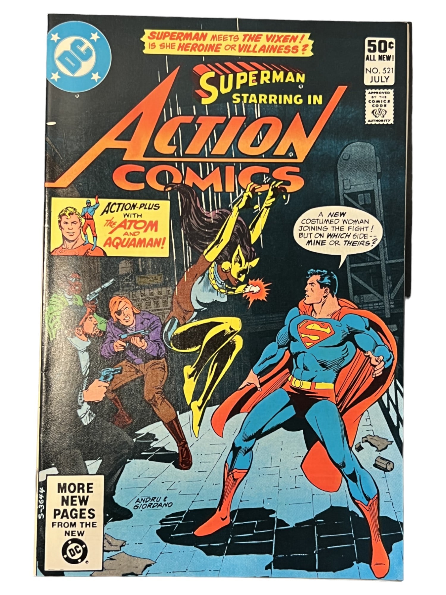 Action Comics #521 DC 1st App. Vixen Comic Book (1 of 3)