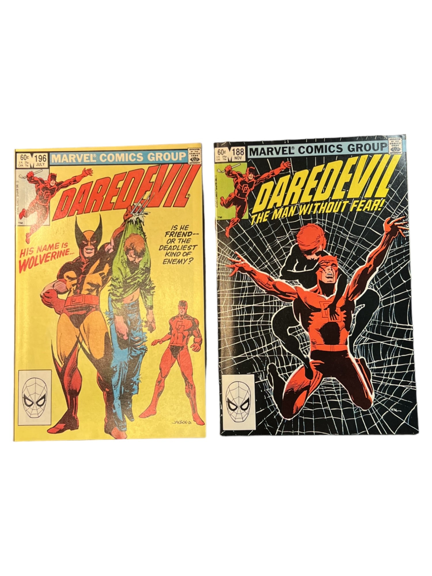 Daredevil #188 & #196 Marvel Comic Books (1 of 2)