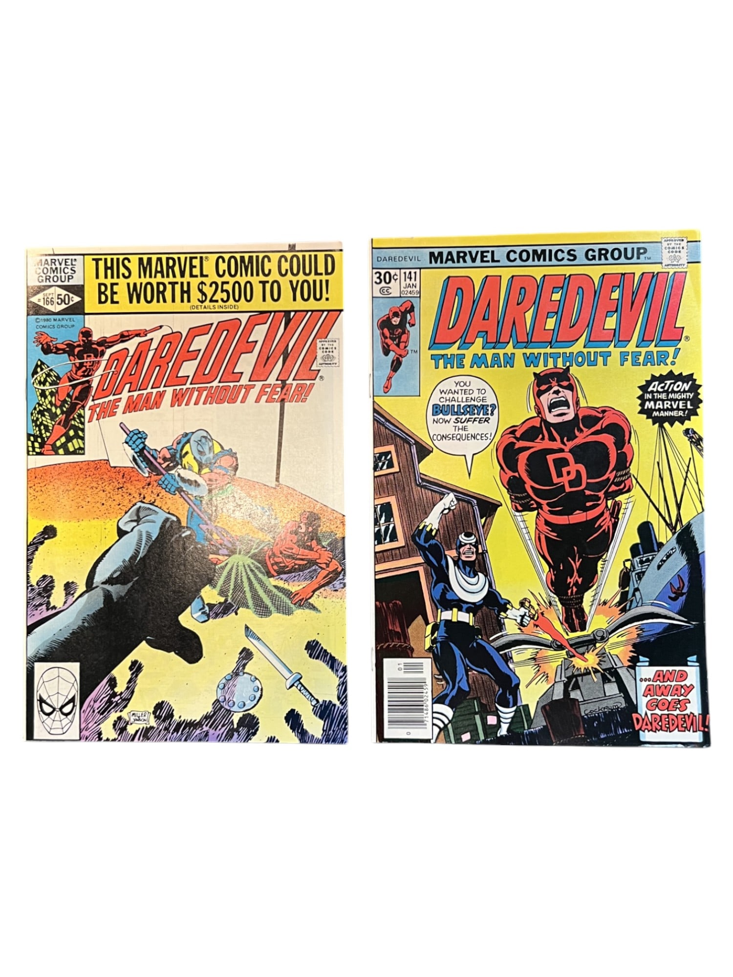 Daredevil #141 & #166 Marvel Comic Books (1 of 5)