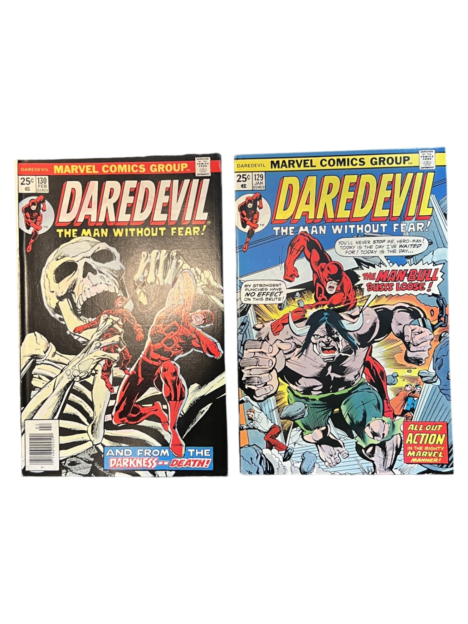 Daredevil #129 & #130 Marvel Comic Books (1 of 5)