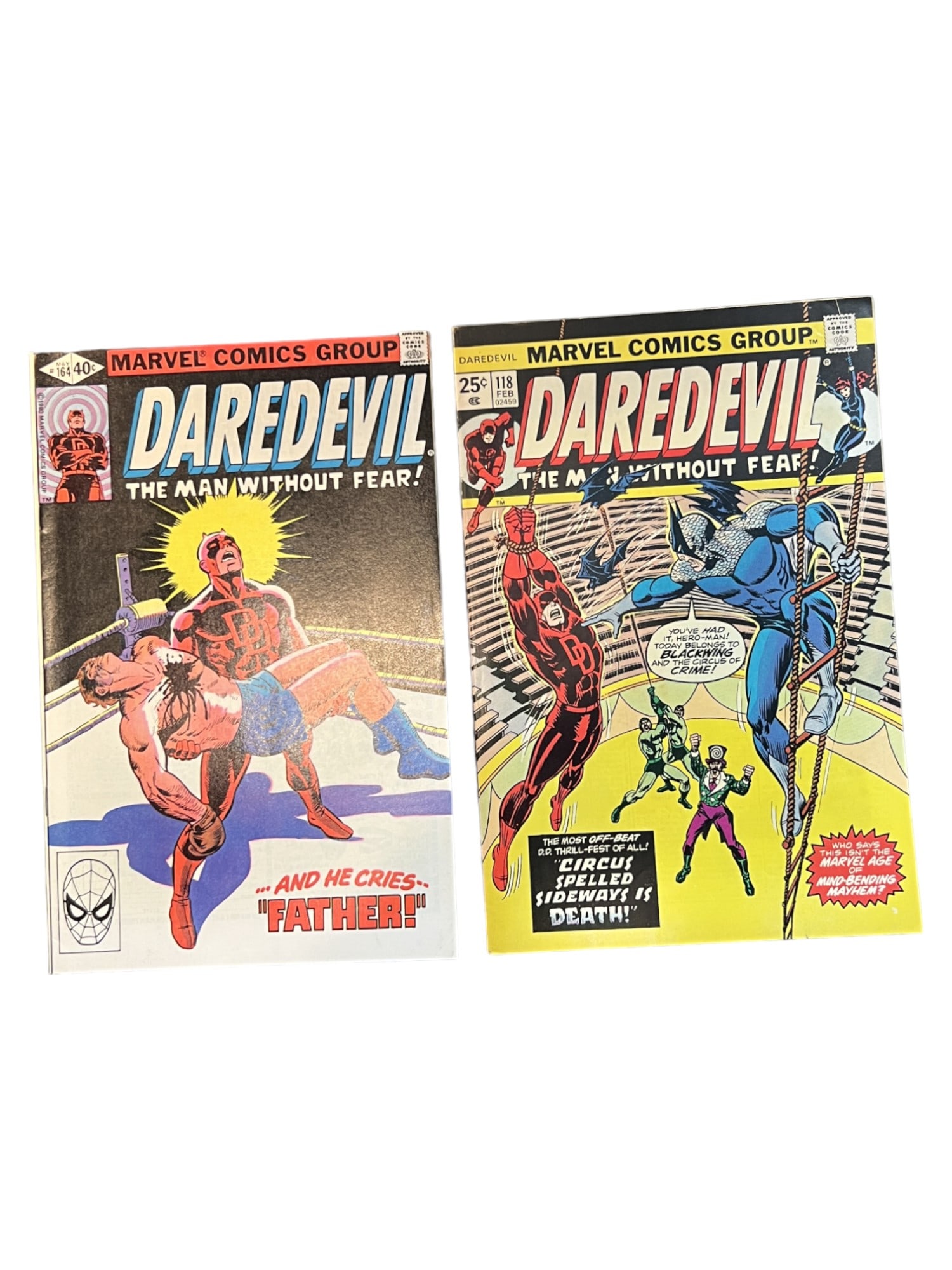Daredevil #118 and #164 Marvel Comic Books (1 of 5)