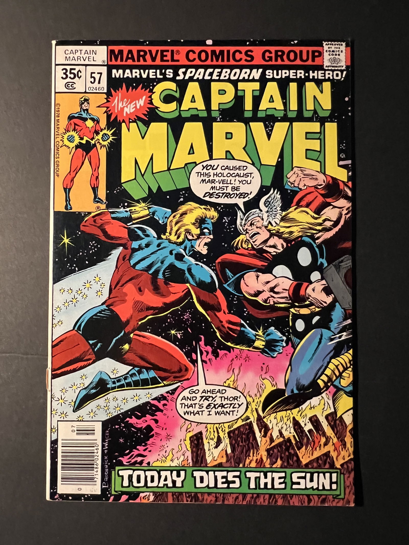 Captain Marvel #57 Thor Battle 1978 Comic Book (1 of 3)