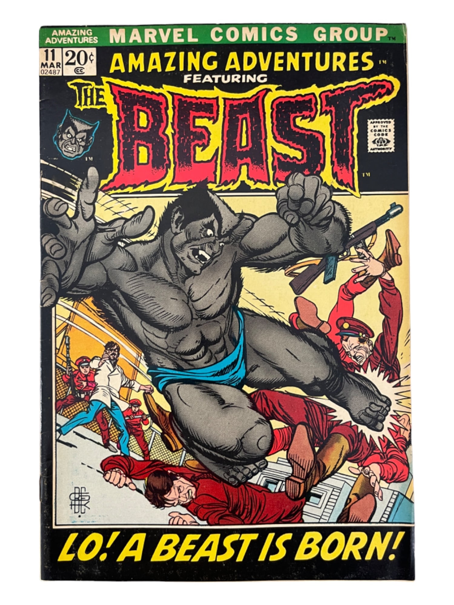 Amazing Adventures Featuring The Beast #11 1st App Gray Fur Marvel Comic Book (1 of 3)