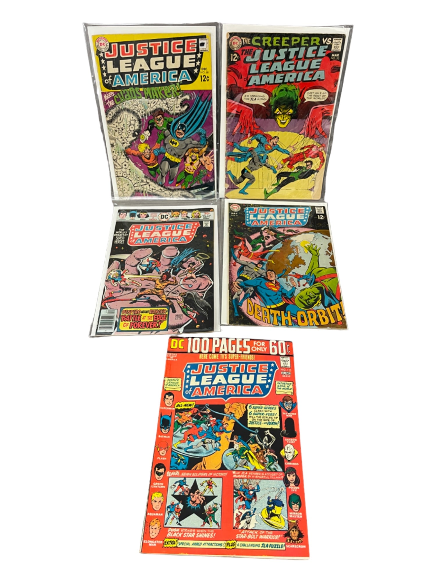 Justice League of America #68, #70, #71, #111, #134 DC Comic Book Collection Lot (1 of 7)