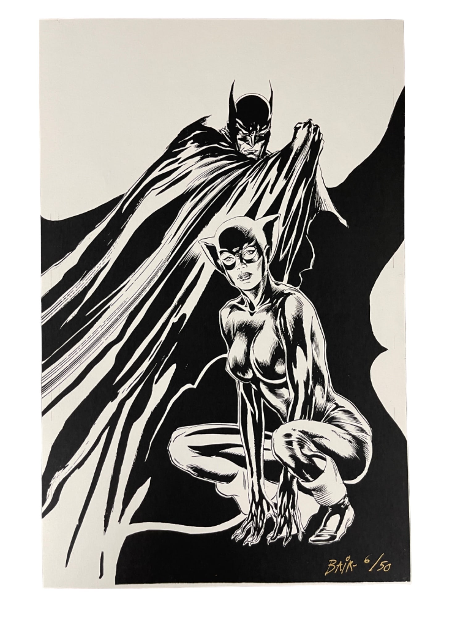 Batman and Catwoman Signed Comic Art Print by Bret Blevis and Michael Blair (1 of 6)