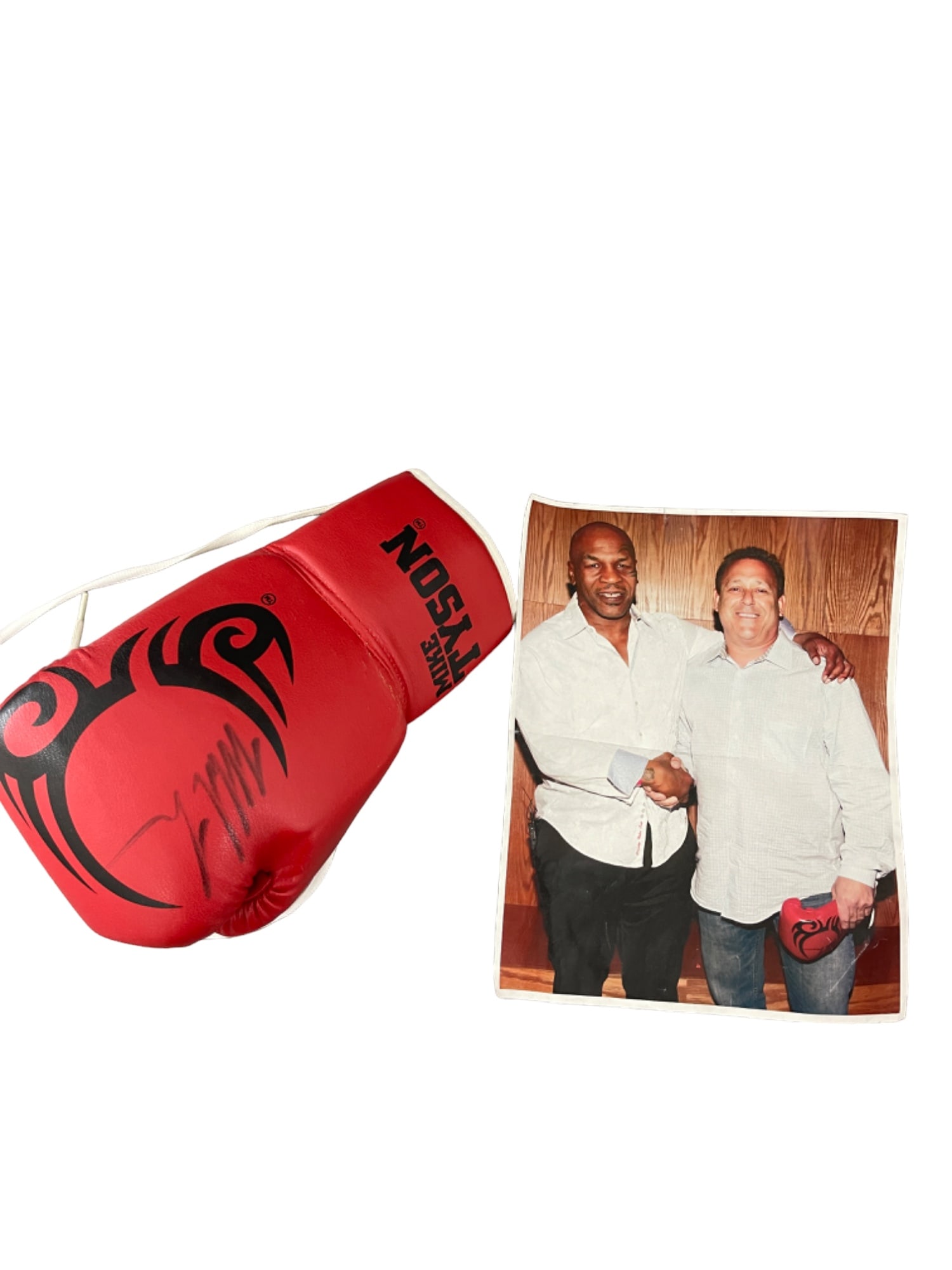 Mike Tyson Signed Autographed Boxing Glove with Photo Matched (1 of 12)