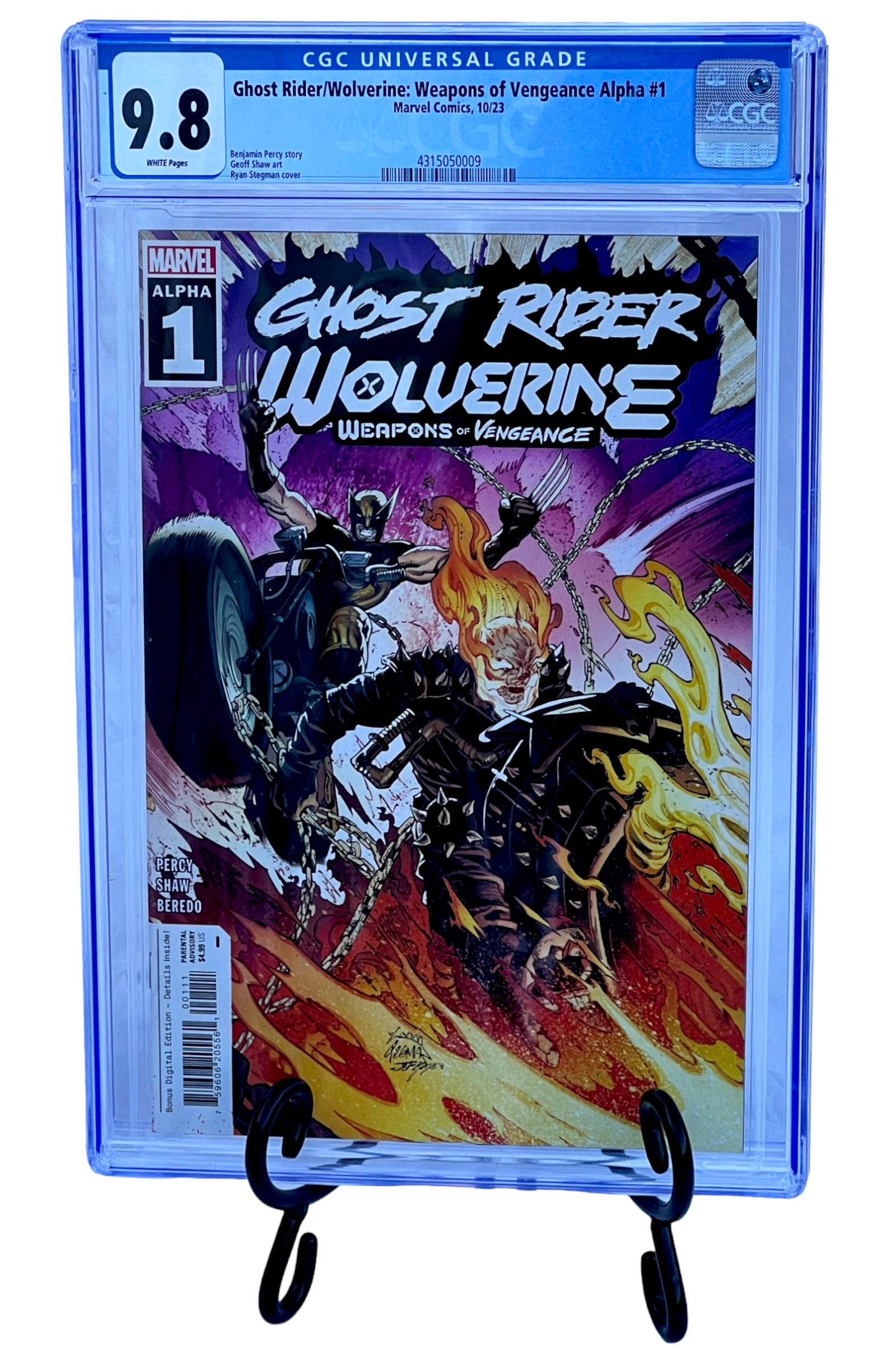 COMIC BOOK Ghost Rider Wolverine Weapons of Vengeance Alpha 1 - CGC 9.8 WPs - KEY (1 of 4)