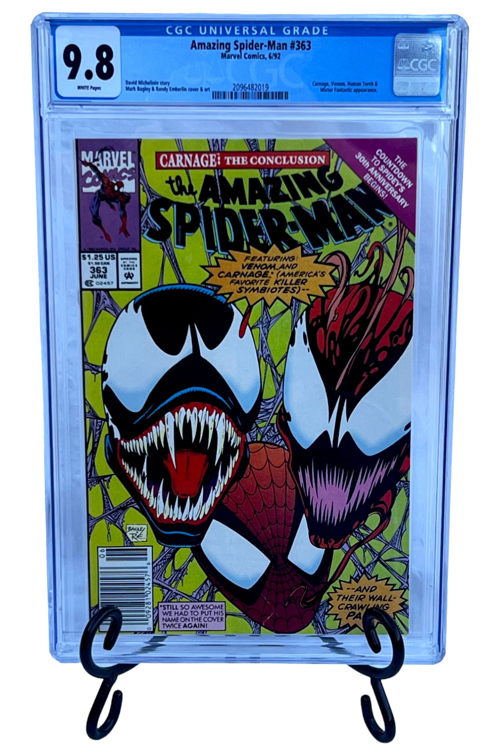 COMIC BOOK Amazing Spider-Man #363 CGC 9.8 (1 of 6)