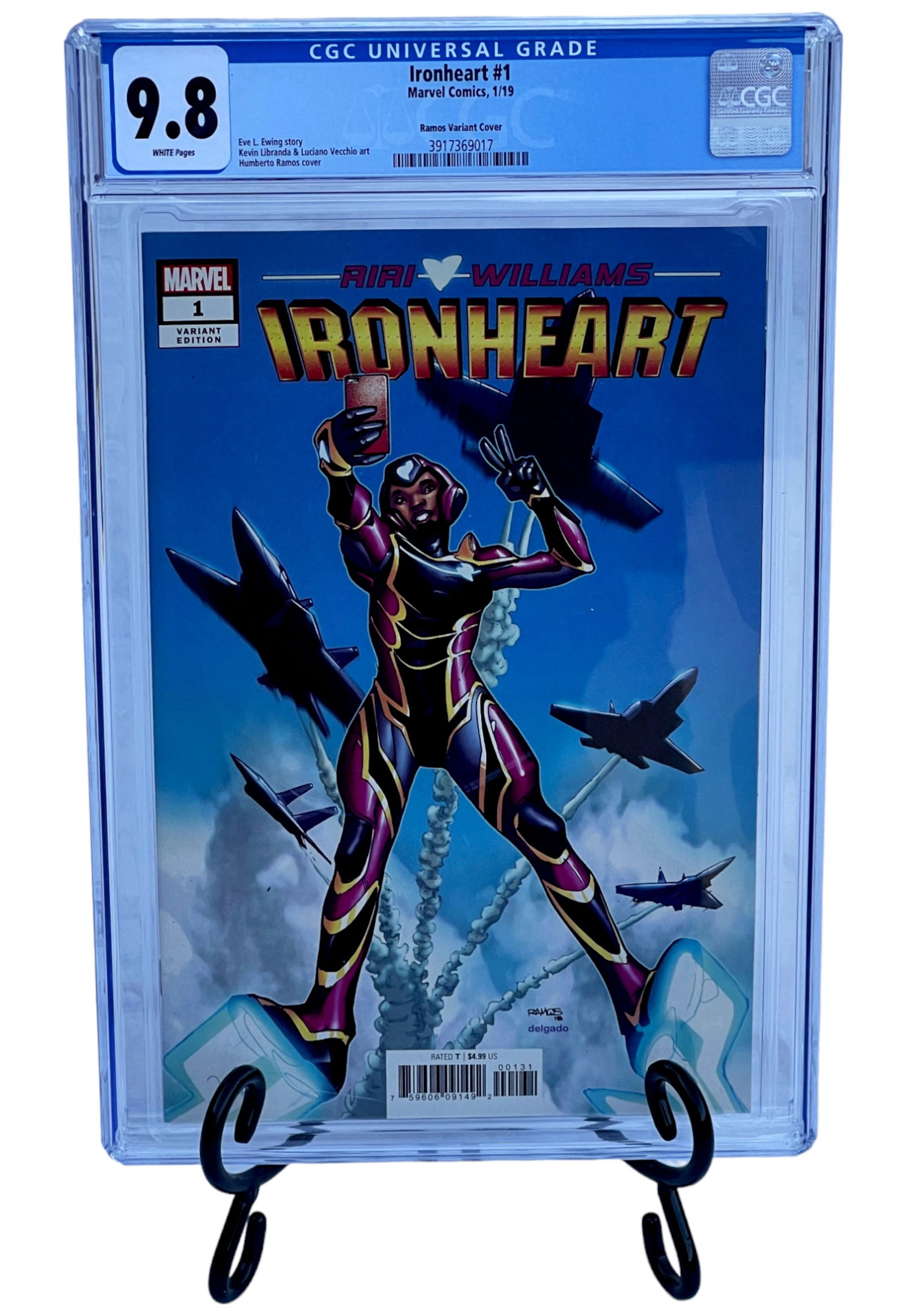 COMIC BOOK IRONHEART #1 MARVEL COMIC 2019 CGC 9.8 (1 of 5)