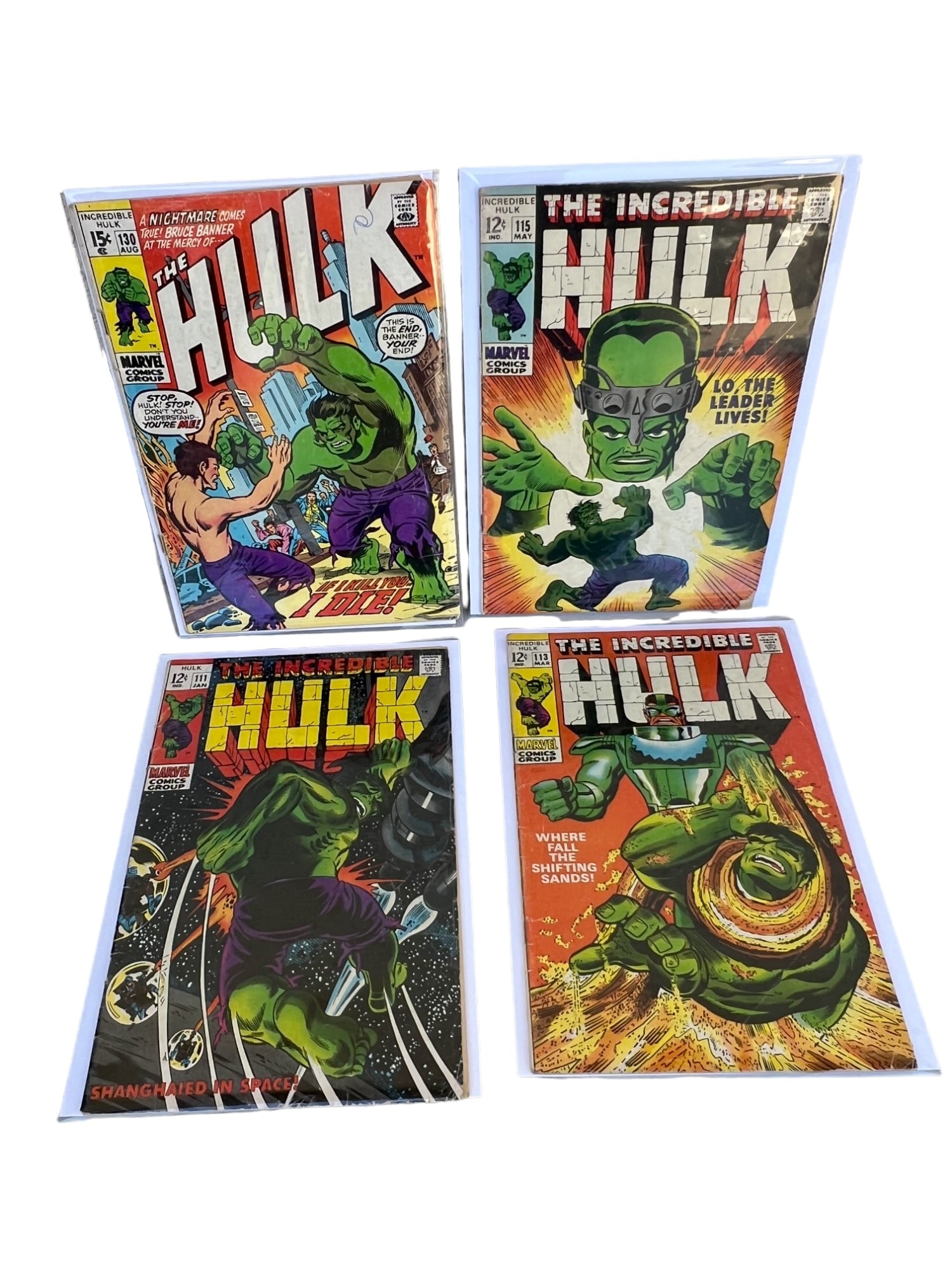 COMIC BOOK Incredible Hulk 111, 130, 115, 113 MARVEL 12 c (1 of 6)
