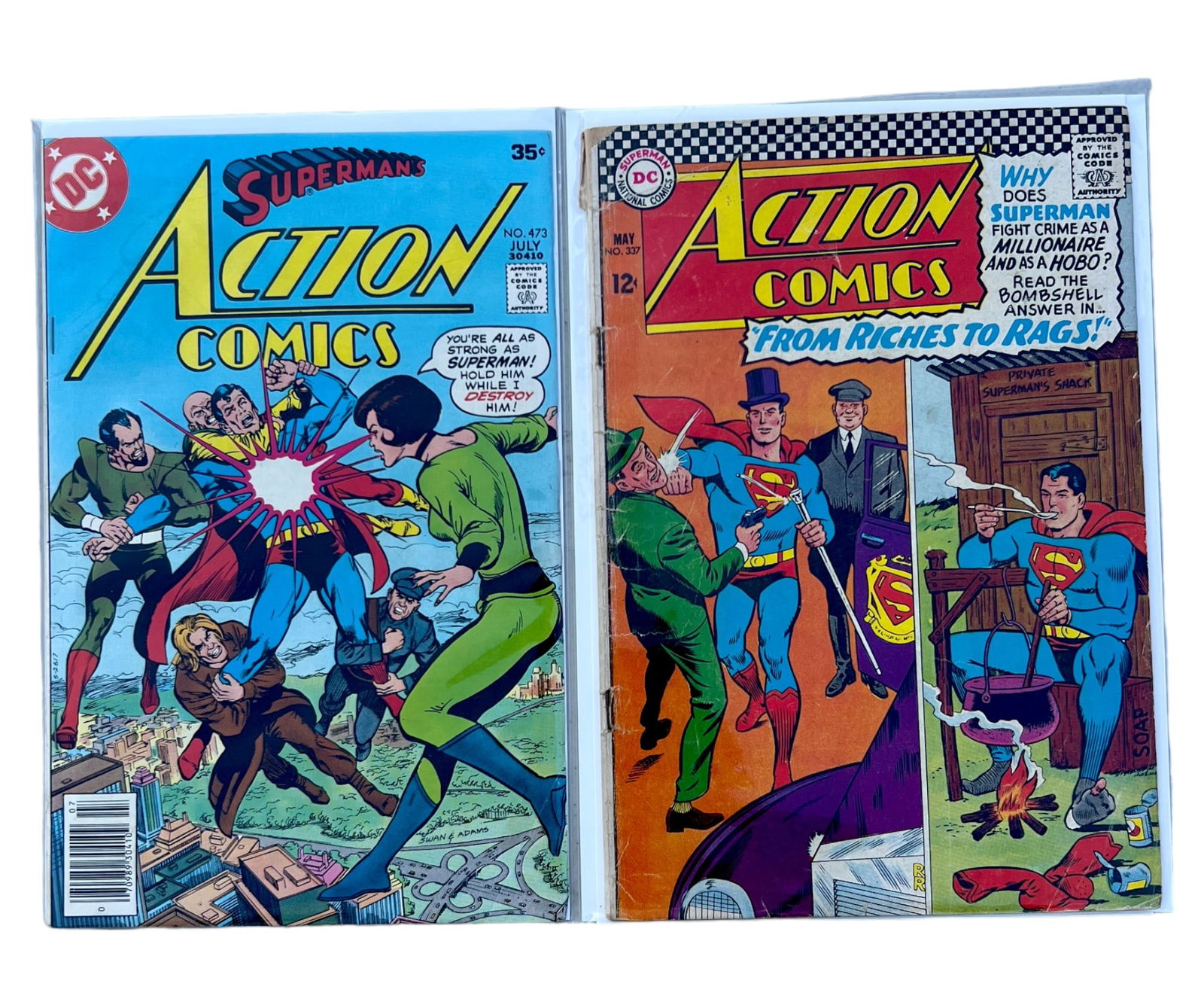 COMIC BOOK SUPERMANS ACTION COMICS 473, 337 12c, 35c (1 of 6)