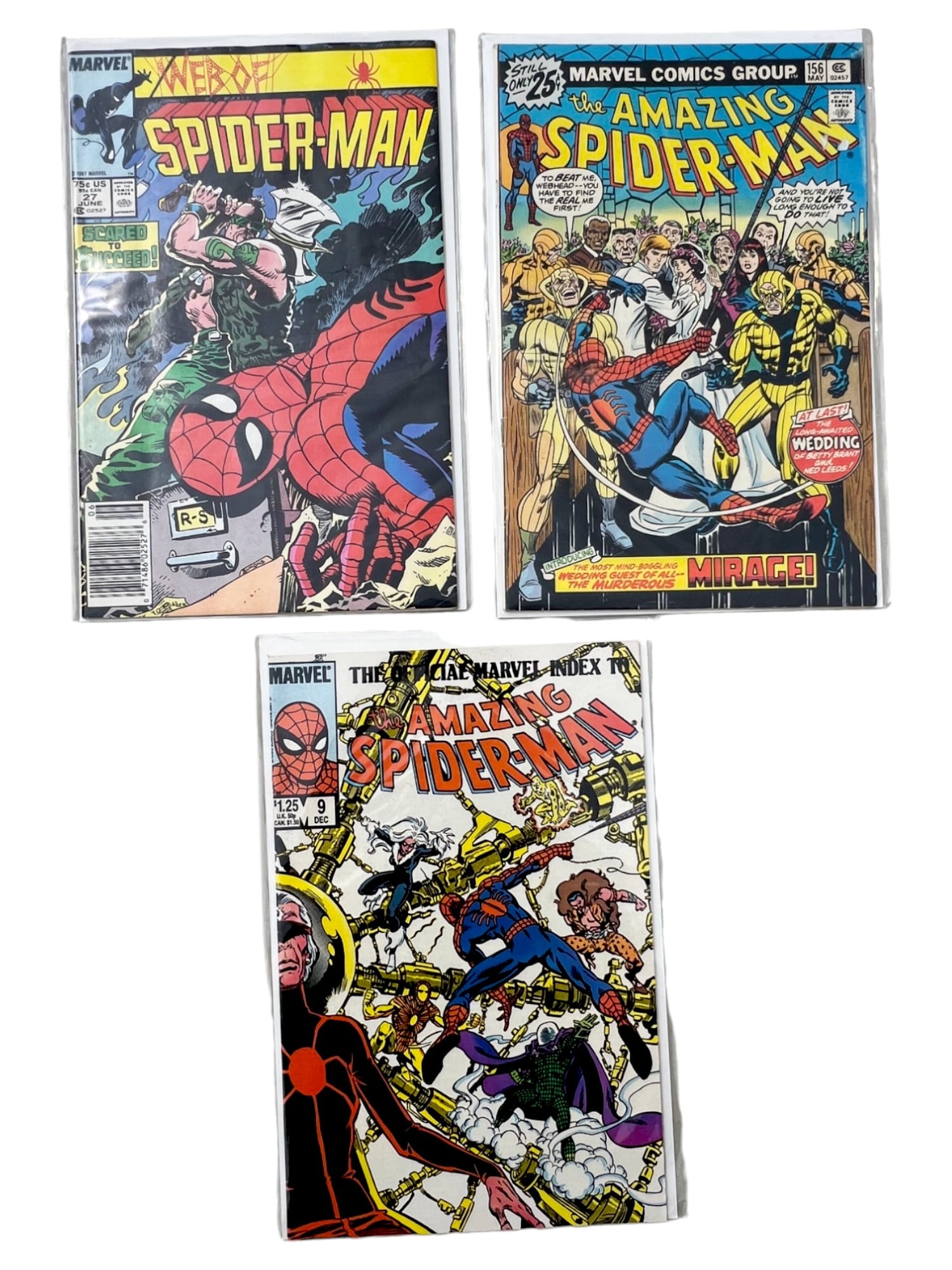 Comic Book Spider-Man 9, 156, 27 collection lot 3 Marvel Comics (1 of 5)