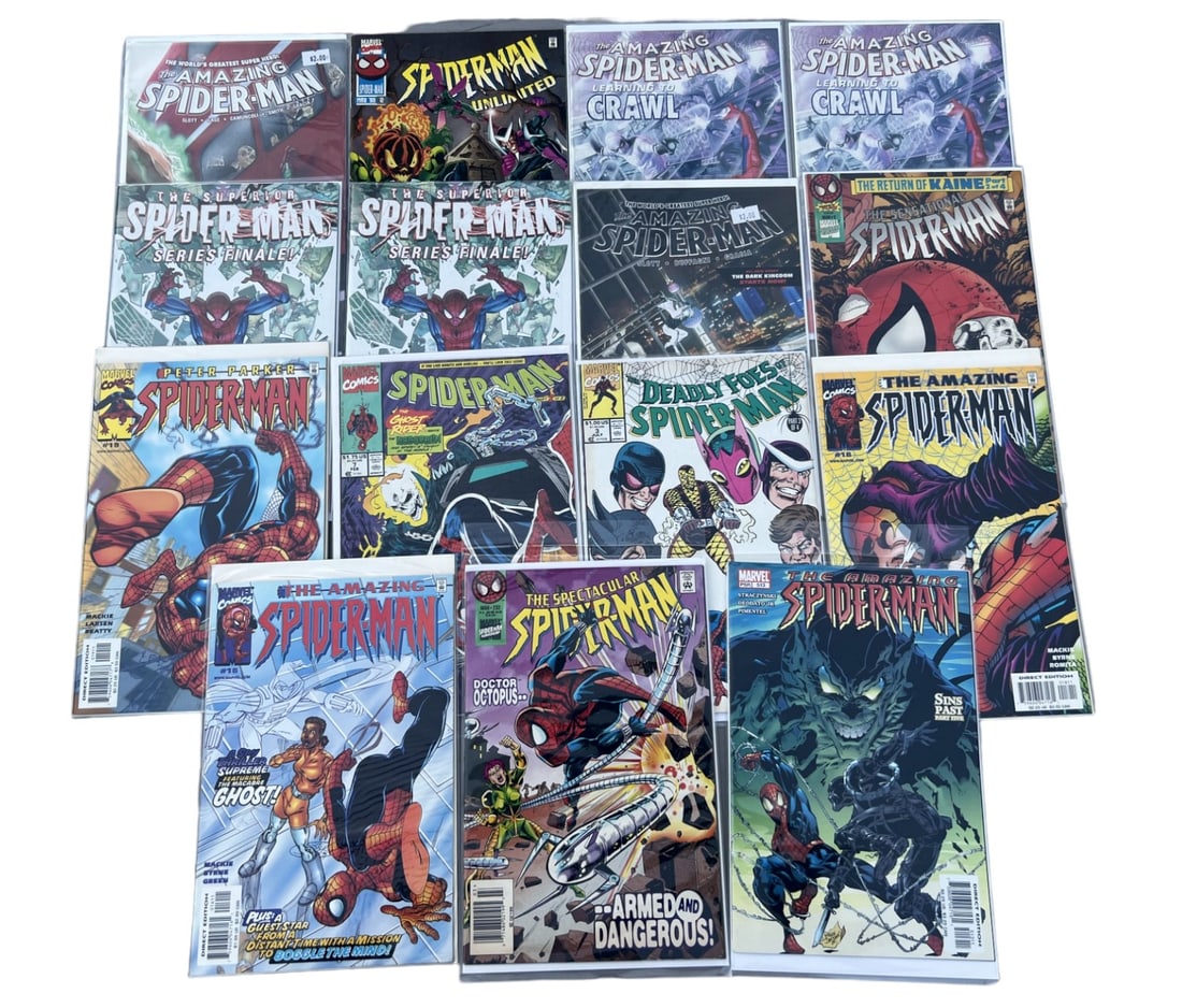 VINTAGE COMIC BOOK SPIDERMAN COLLECTION LOT 15 VF (1 of 8)