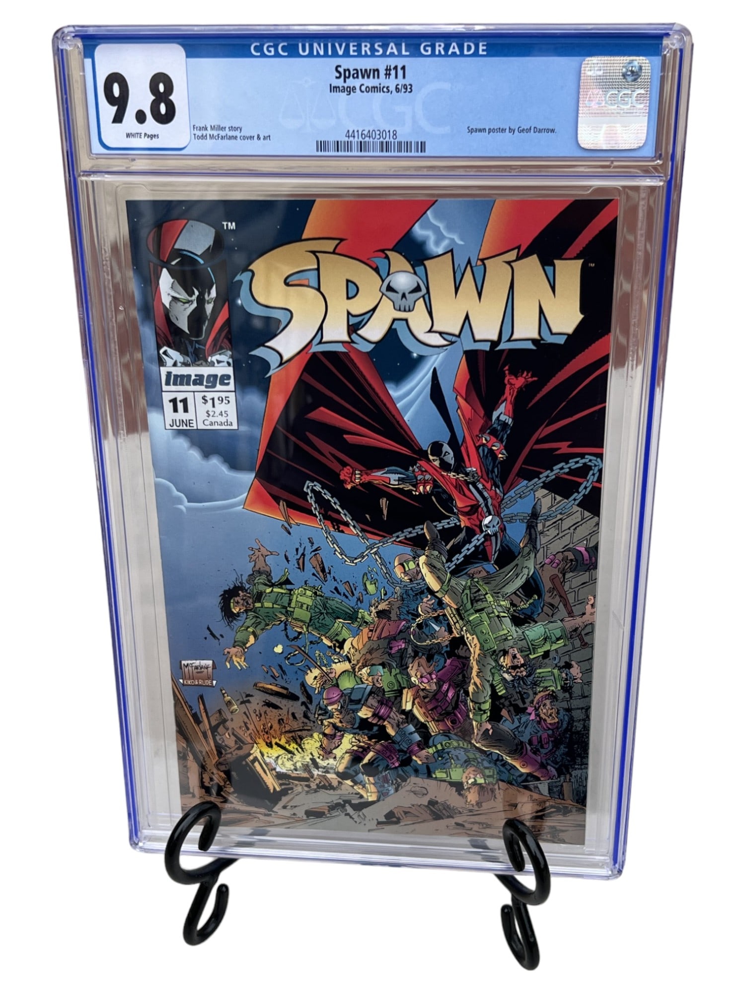 COMIC BOOK Spawn 11 6/93 Image Comics 9.8 WHITE (1 of 5)