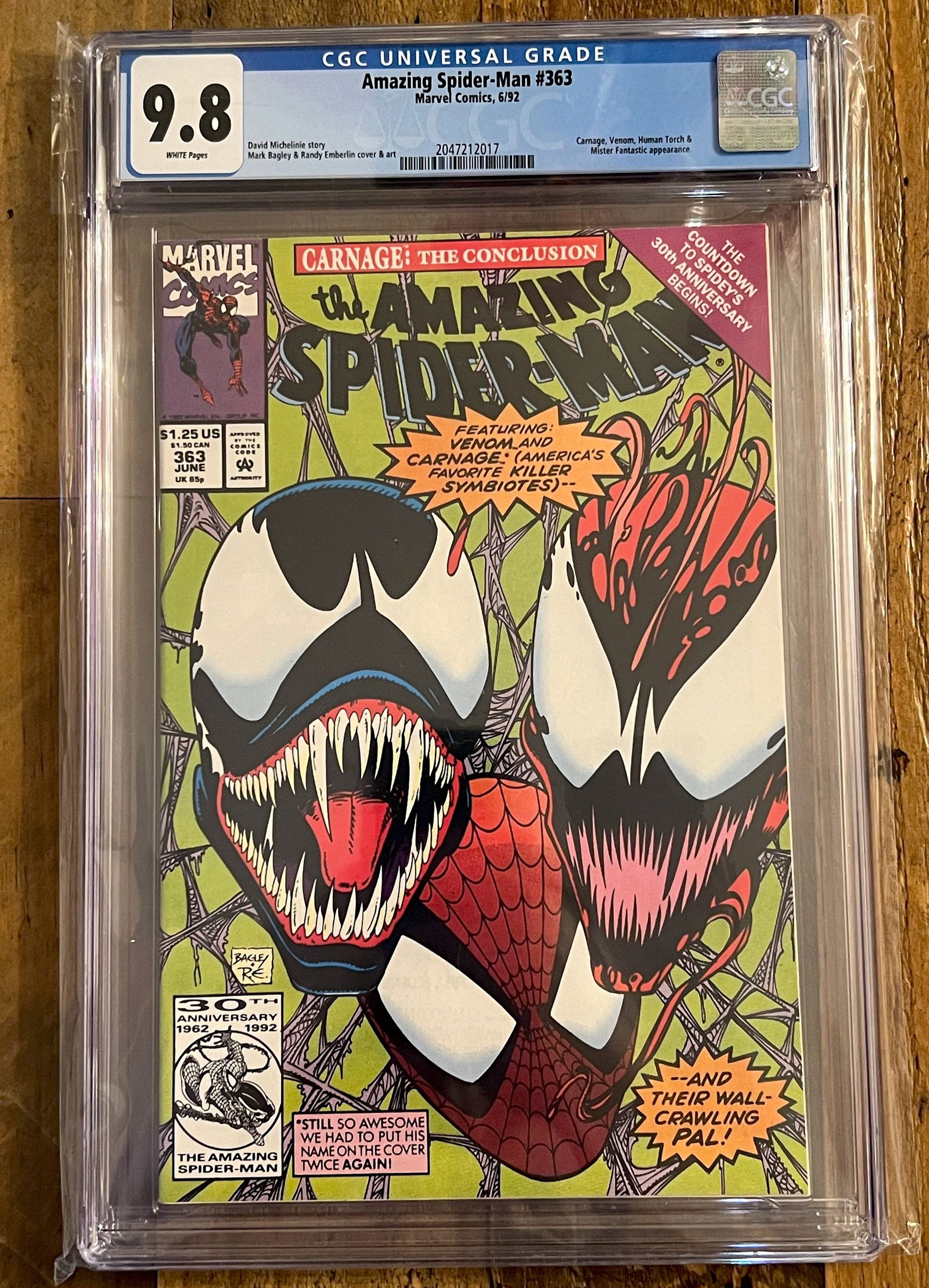 Amazing Spider-Man $363 Marvel Comics, 6/92 CGC 9.8 (1 of 7)