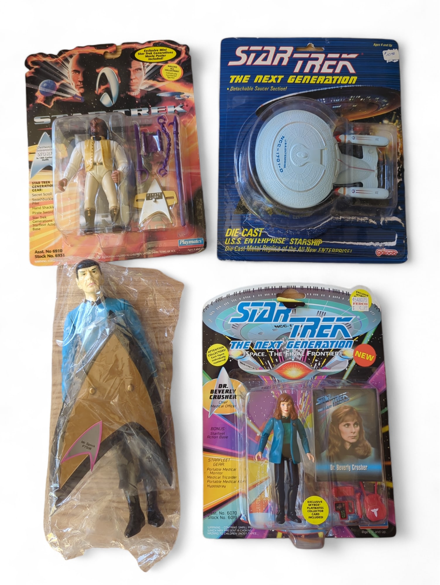 Assorted Star Trek action figures and die-cast Enterprise (1 of 2)