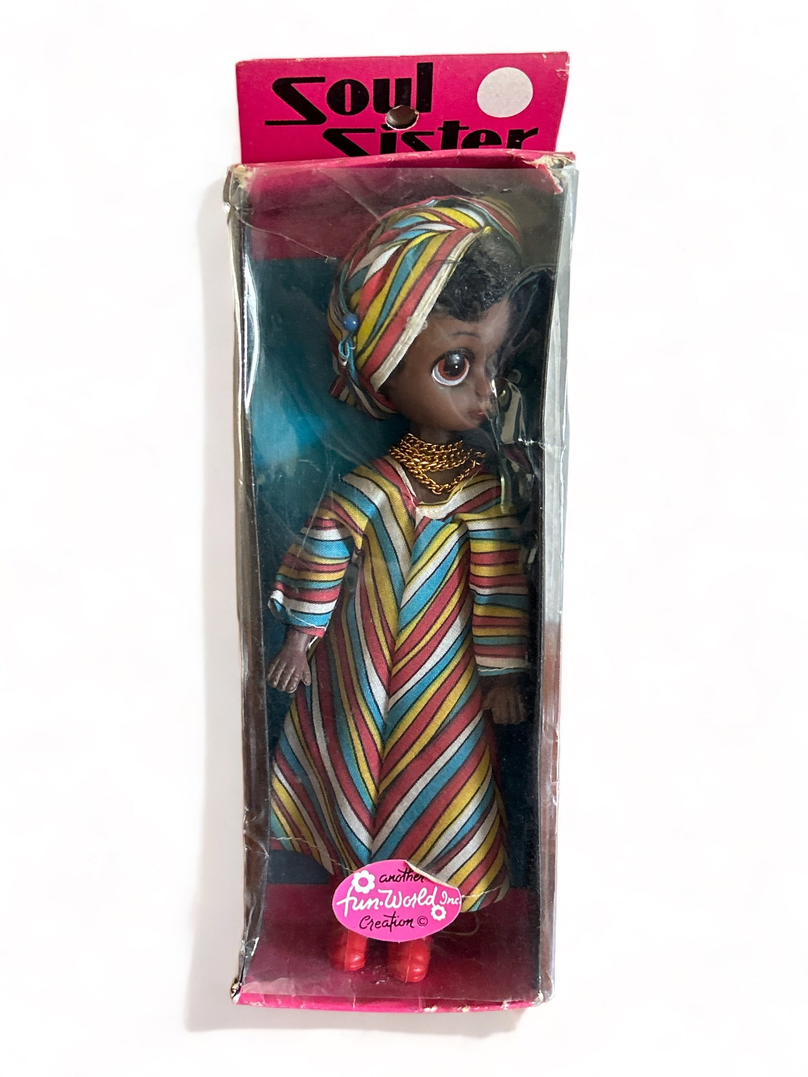 1960's Soul Sister Fully Jointed Vinyl Doll with fully rooted hair (1 of 3)