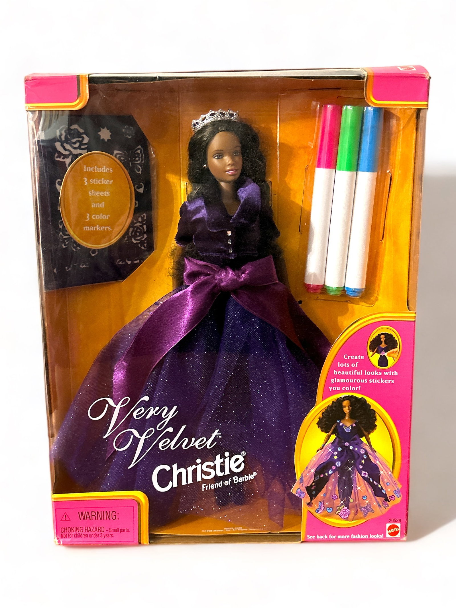 1998 Very Velvet 'Christie' African American Barbie Doll: 1998, Mattel. Sealed