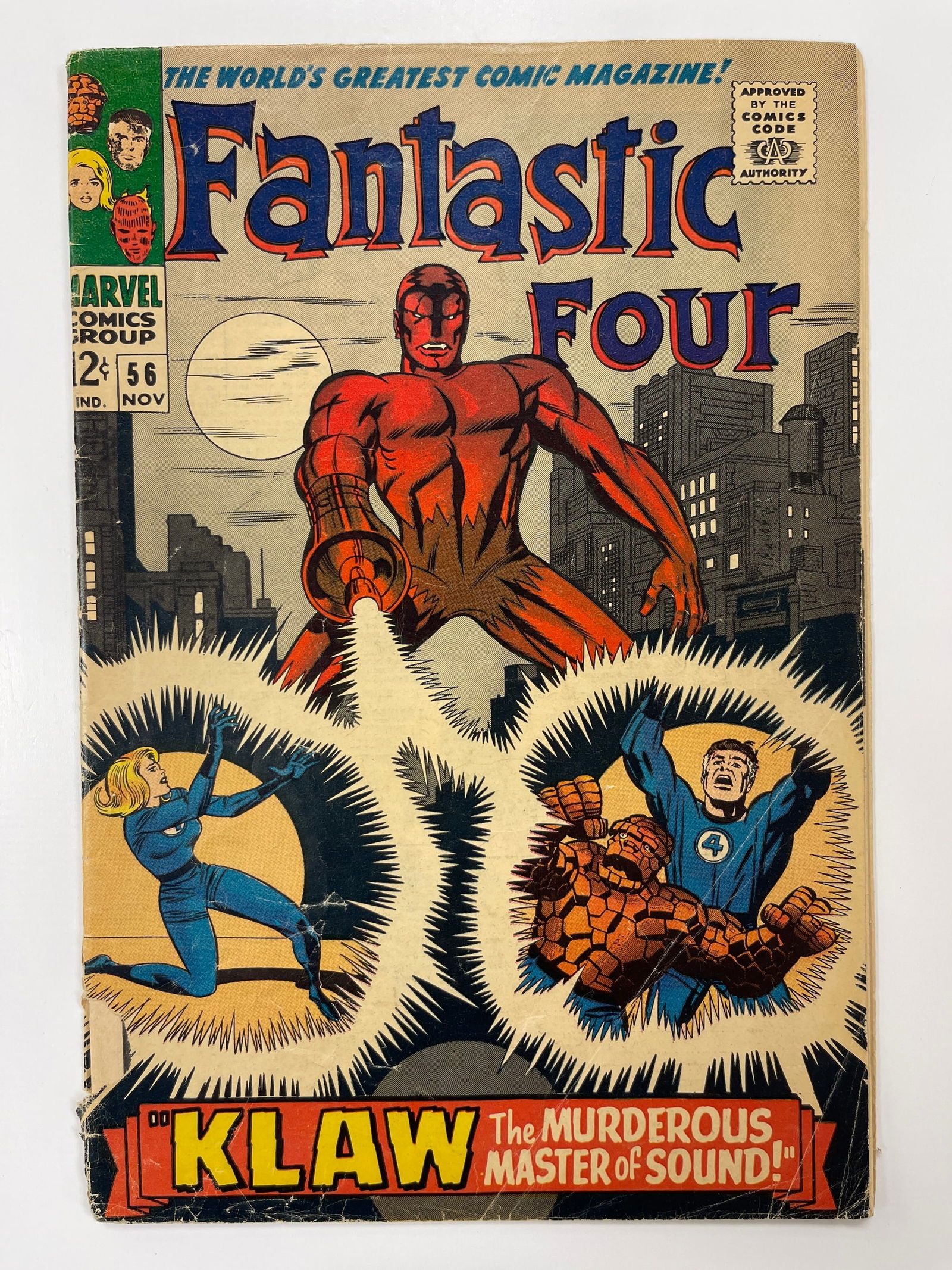 Fantastic Four #56 Marvel Comic KEY 1st Klaw Appearance 12¢ (1 of 3)