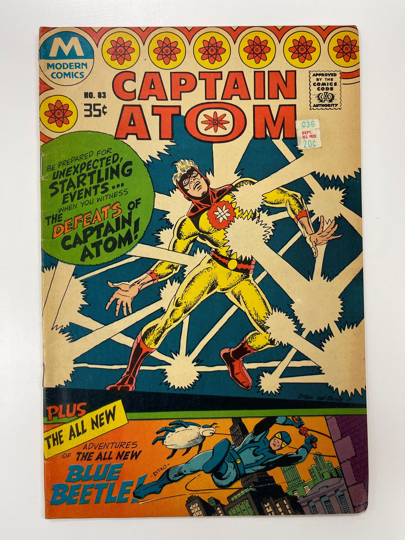 CAPTAIN ATOM #83 MODERN ATOM 1st BLUE BEETLE, TED KORD / STEVE DITKO SCRIPTS & ART (1 of 3)