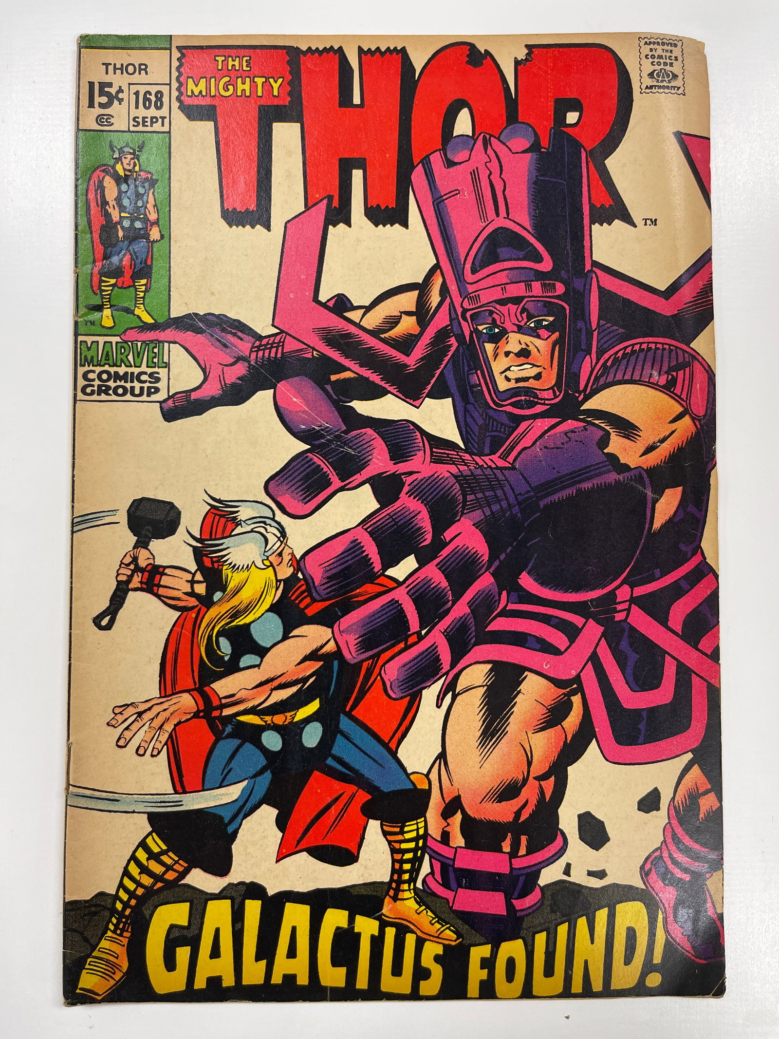Thor #168 Origin of Galactus! 1st App Thermal Man Marvel Comics Silver Age 1969 (1 of 3)
