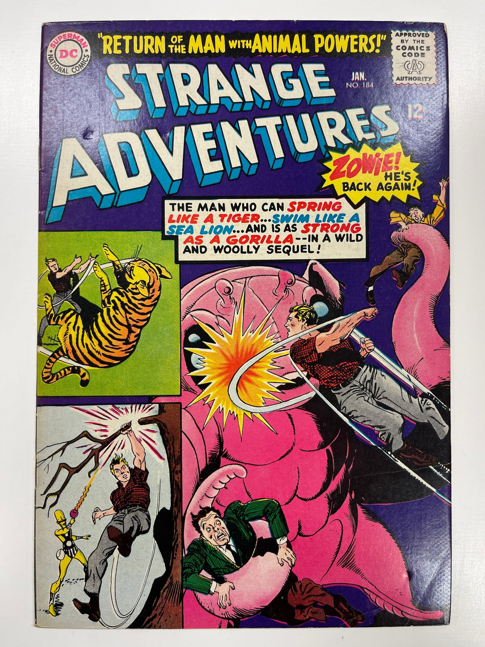 Strange Adventures #184 (DC Jan 1966) 2nd Animal Man (1 of 3)