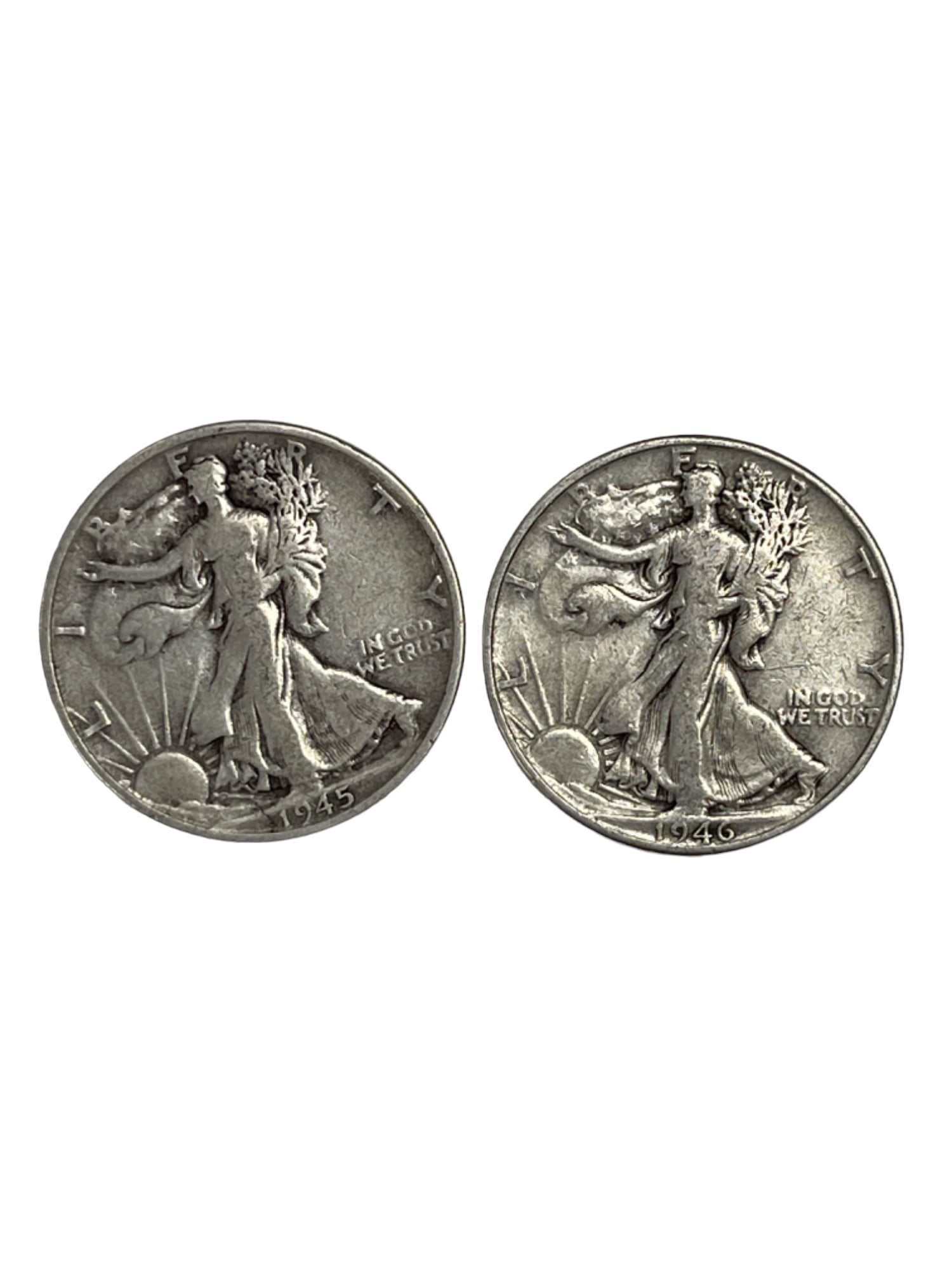 Vintage Silver Half Dollar Value Walking Liberty Coin Collection Lot of 2 (1 of 4)