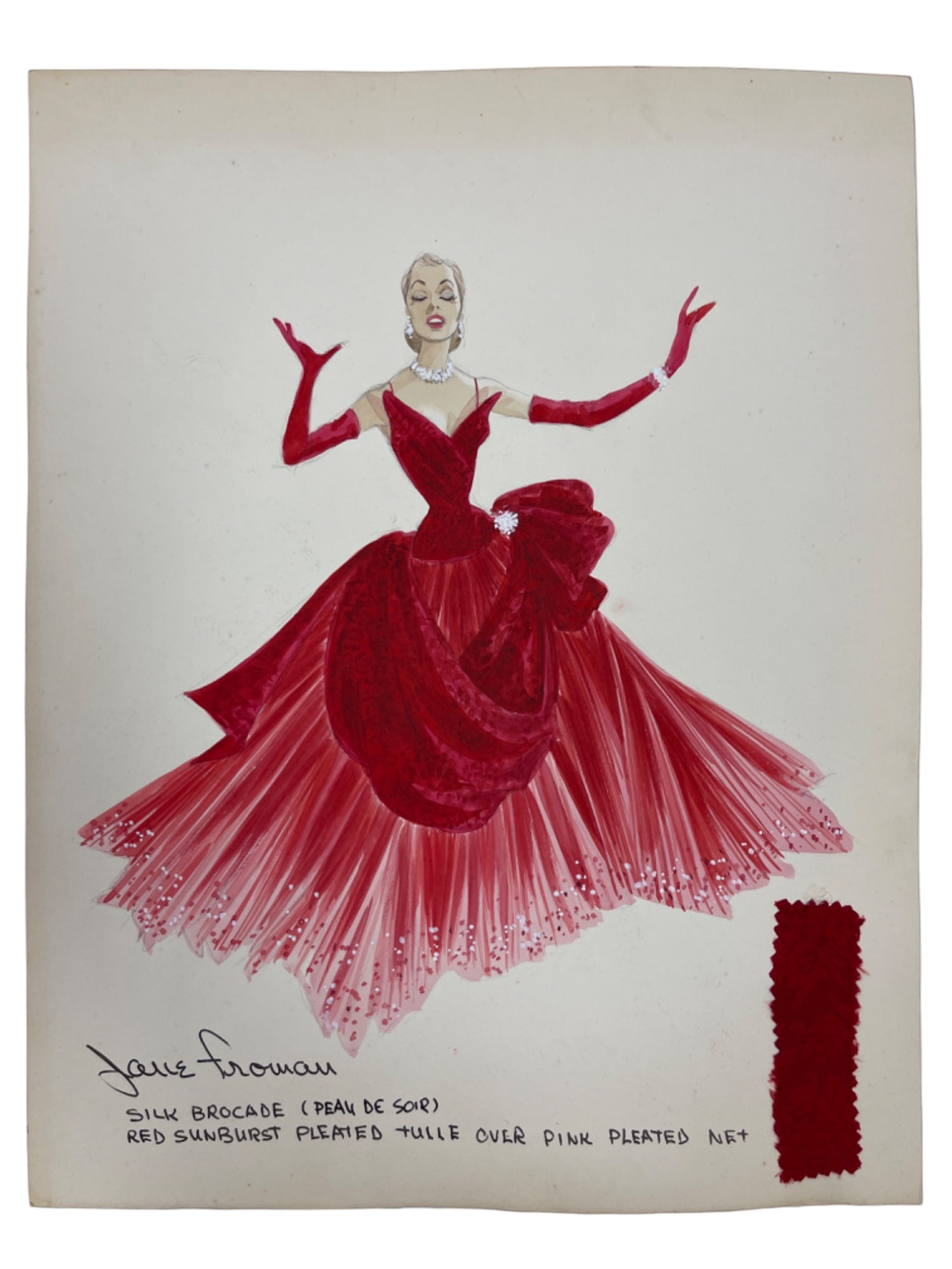 Vintage Sketch Art Costume Design Drawing Production By Bob Robert Carlton Size 11"x14" (1 of 5)