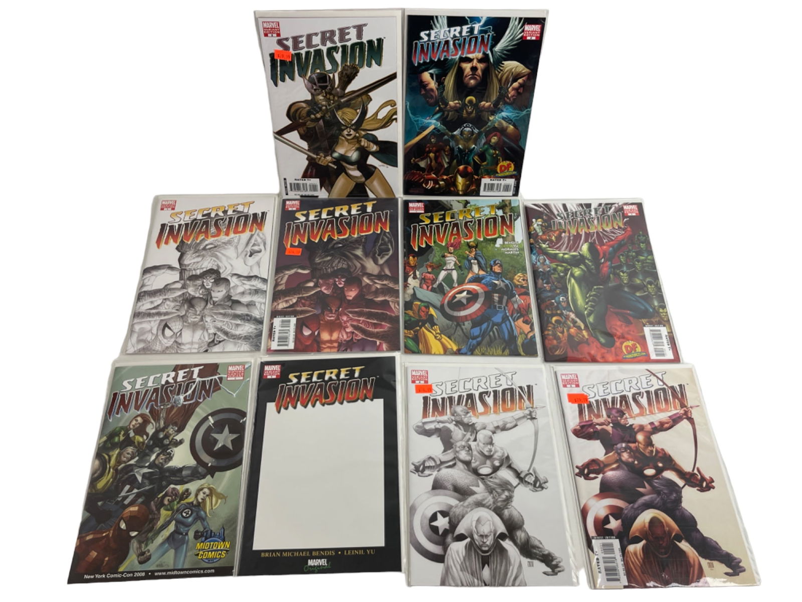 Secret Invasion Marvel Variant Edition 1&2 Comic Book Collection Lot of 10: Secret Invasion Marvel Variant Edition 1&2 Comic Book Collection Lot of 10
