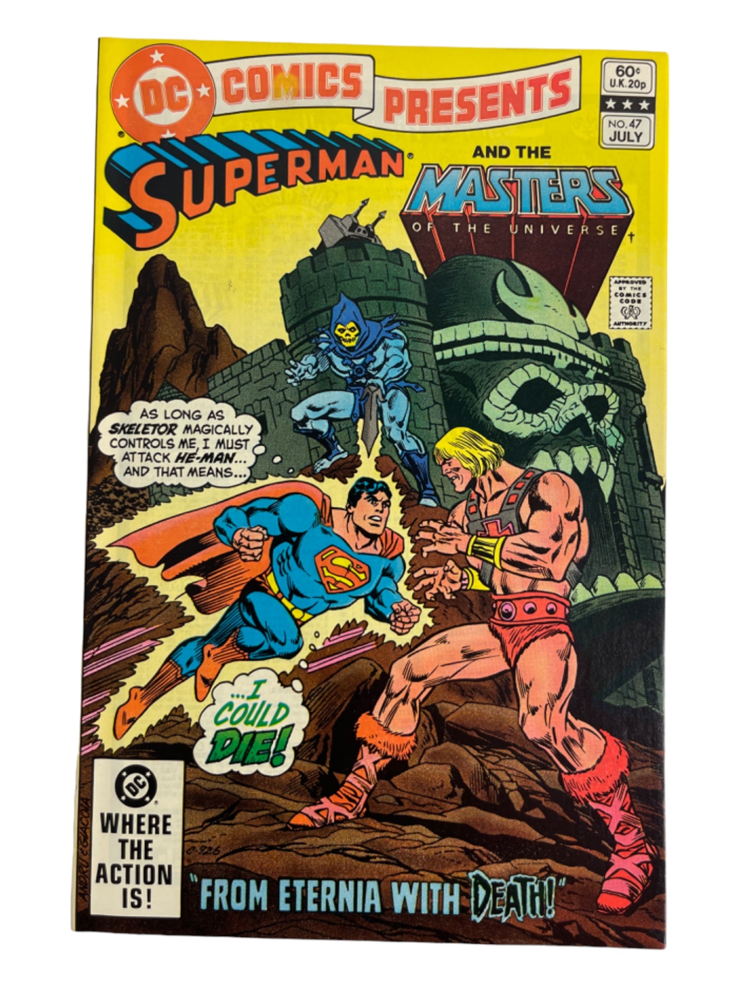 Superman and the Masters of the Universe #47 1st He-Man DC Comic Book (1 of 3)
