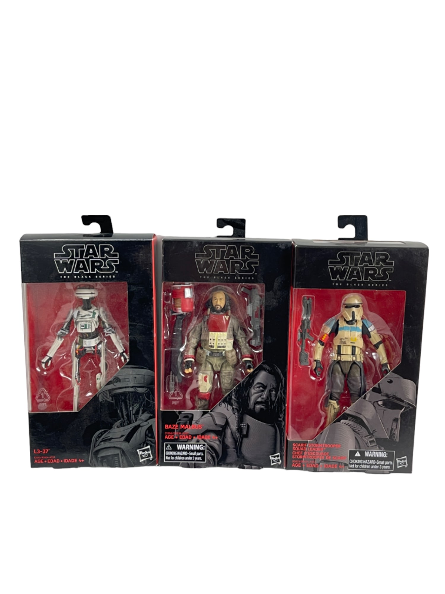 Star Wars Black Series Baze Malbus Scarif Trooper L3-37 Sealed Action Figures (1 of 4)
