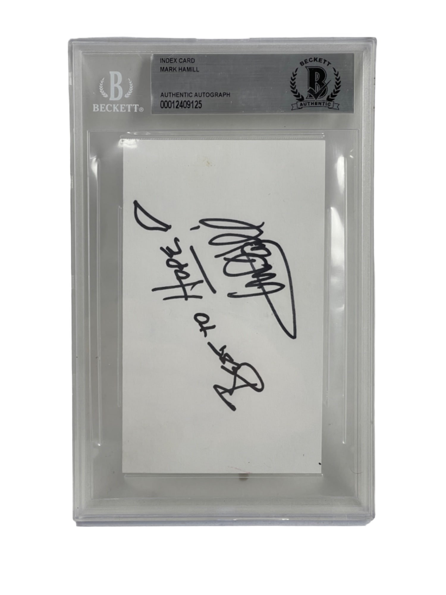 Mark Hamill Signed Index Card Autograph Beckett Authentic (1 of 3)