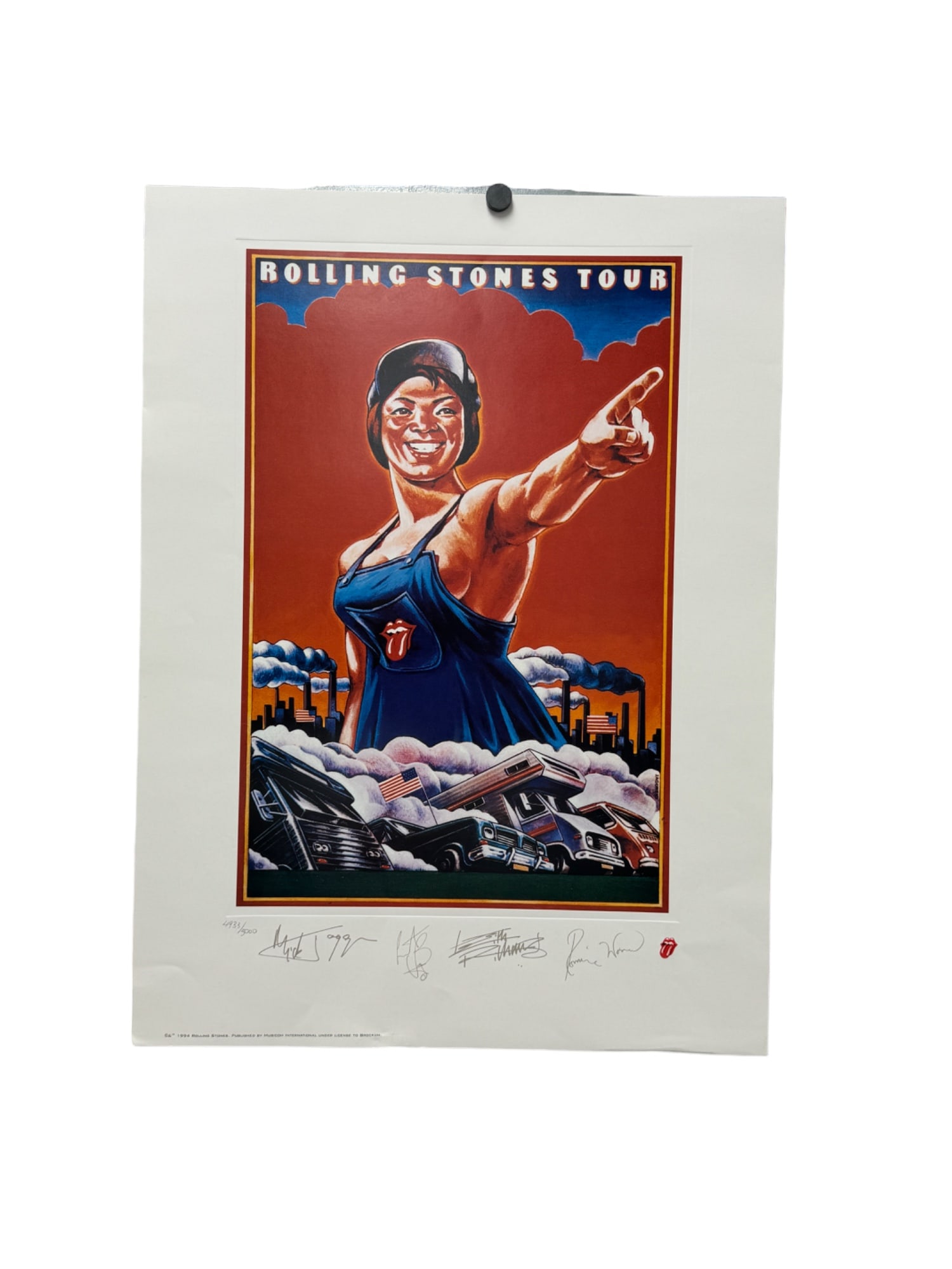 ROLLING STONES SOME GIRLS TOUR 1978 PLATE SIGNED LITHOGRAPH 4933/5000 AUTO COA RARE (1 of 10)